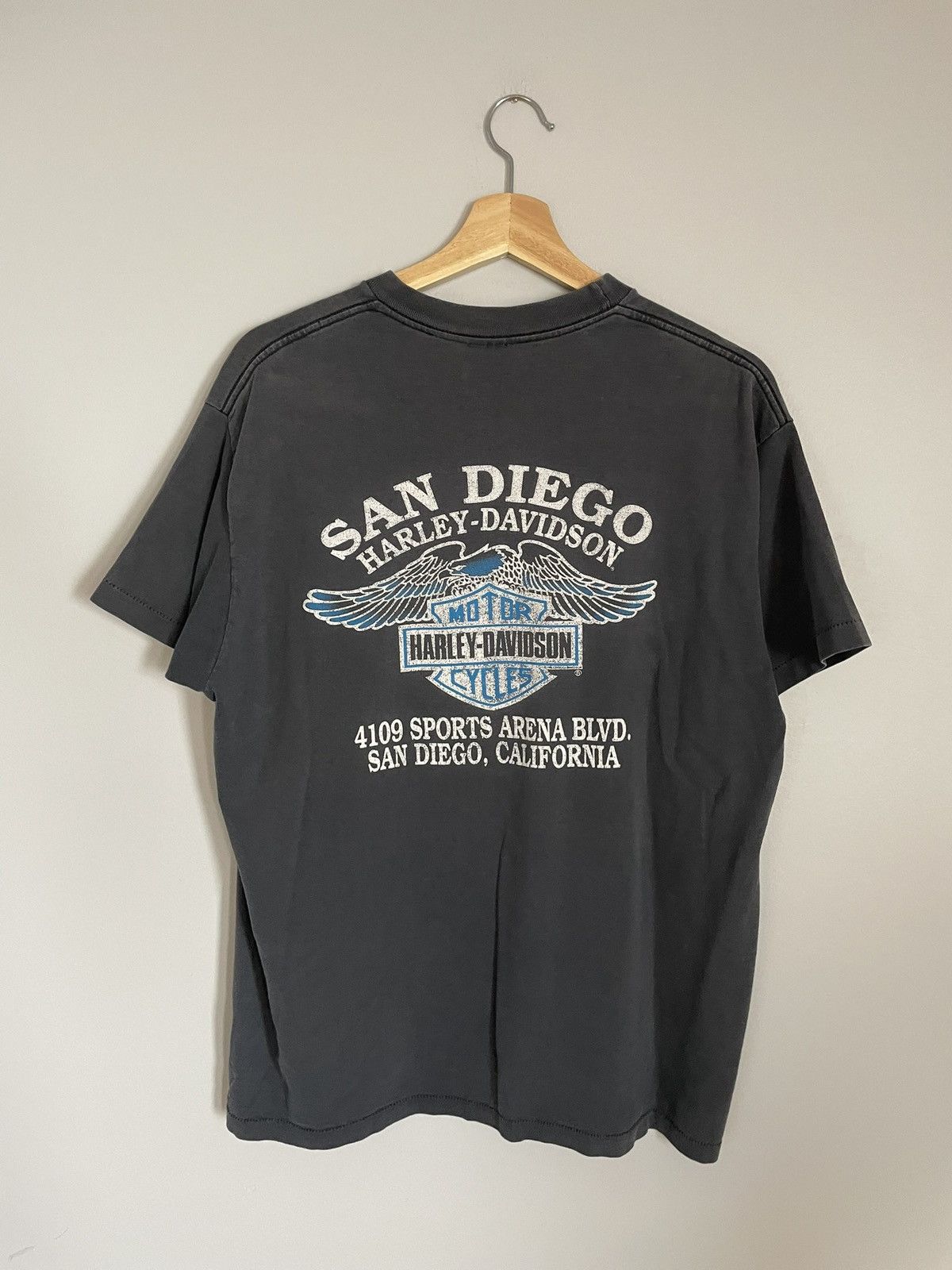 Harley Davidson Vintage 1990 Harley Davidson San Diego T-Shirt Size US L / EU 52-54 / 3 - 10 Thumbnail