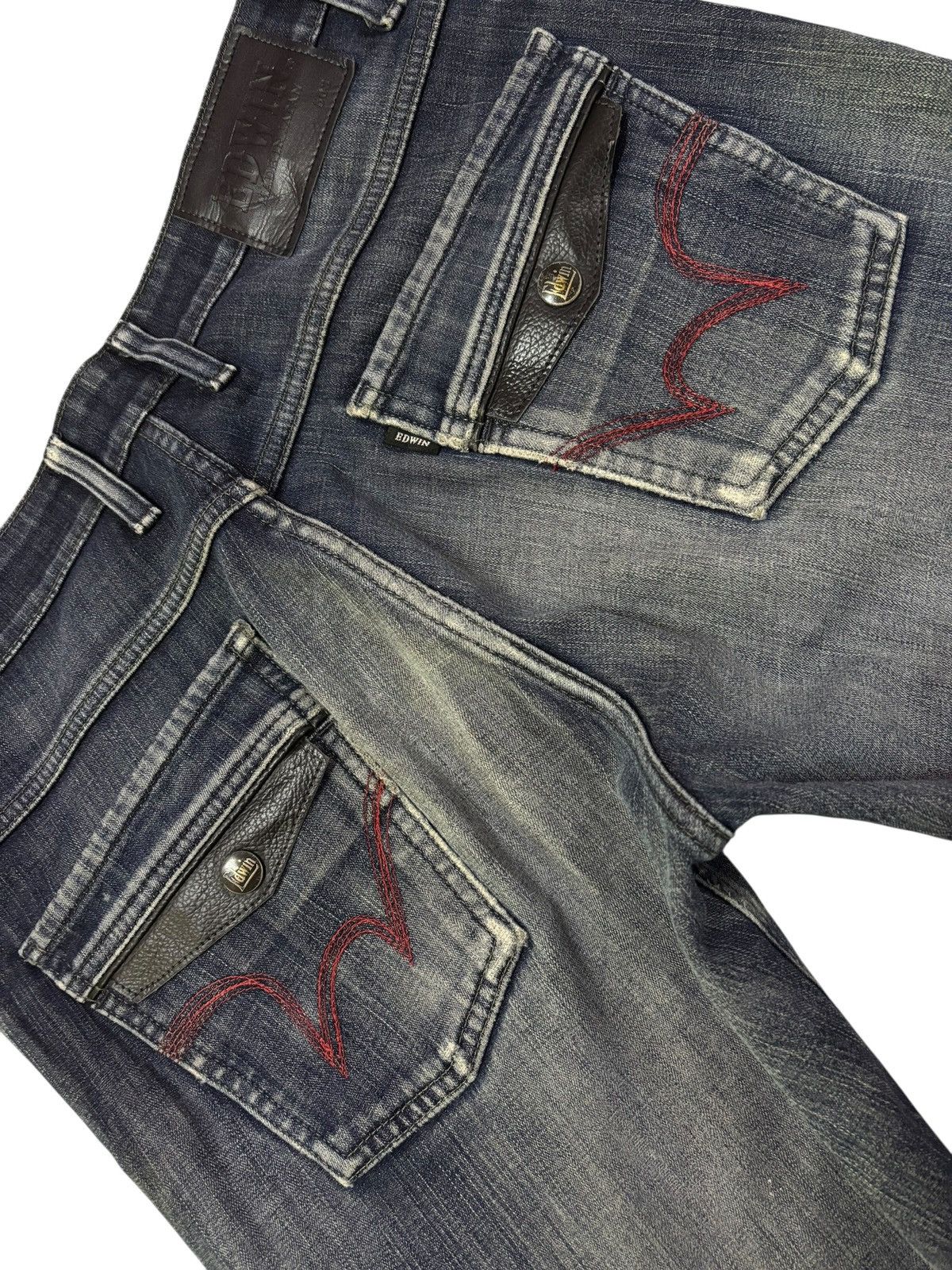 Edwin Vtg Edwin Japan 503 Distressed Jeans Size US 32 / EU 48 - 6 Thumbnail
