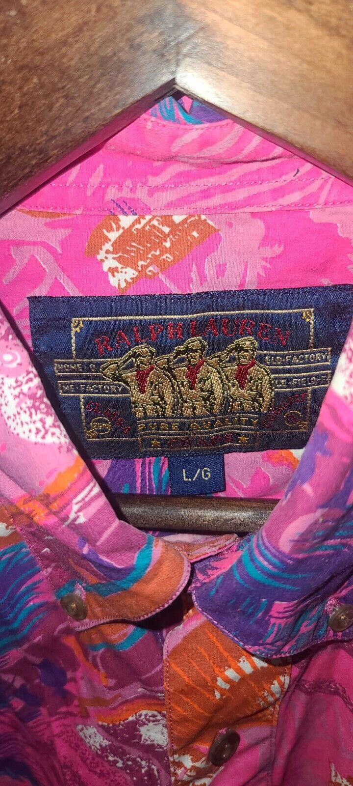 Polo Ralph Lauren RALPH LAUEN Button-up Shirt Hawaiian Hibiscus Men’s L Pink Size US L / EU 52-54 / 3 - 5 Thumbnail