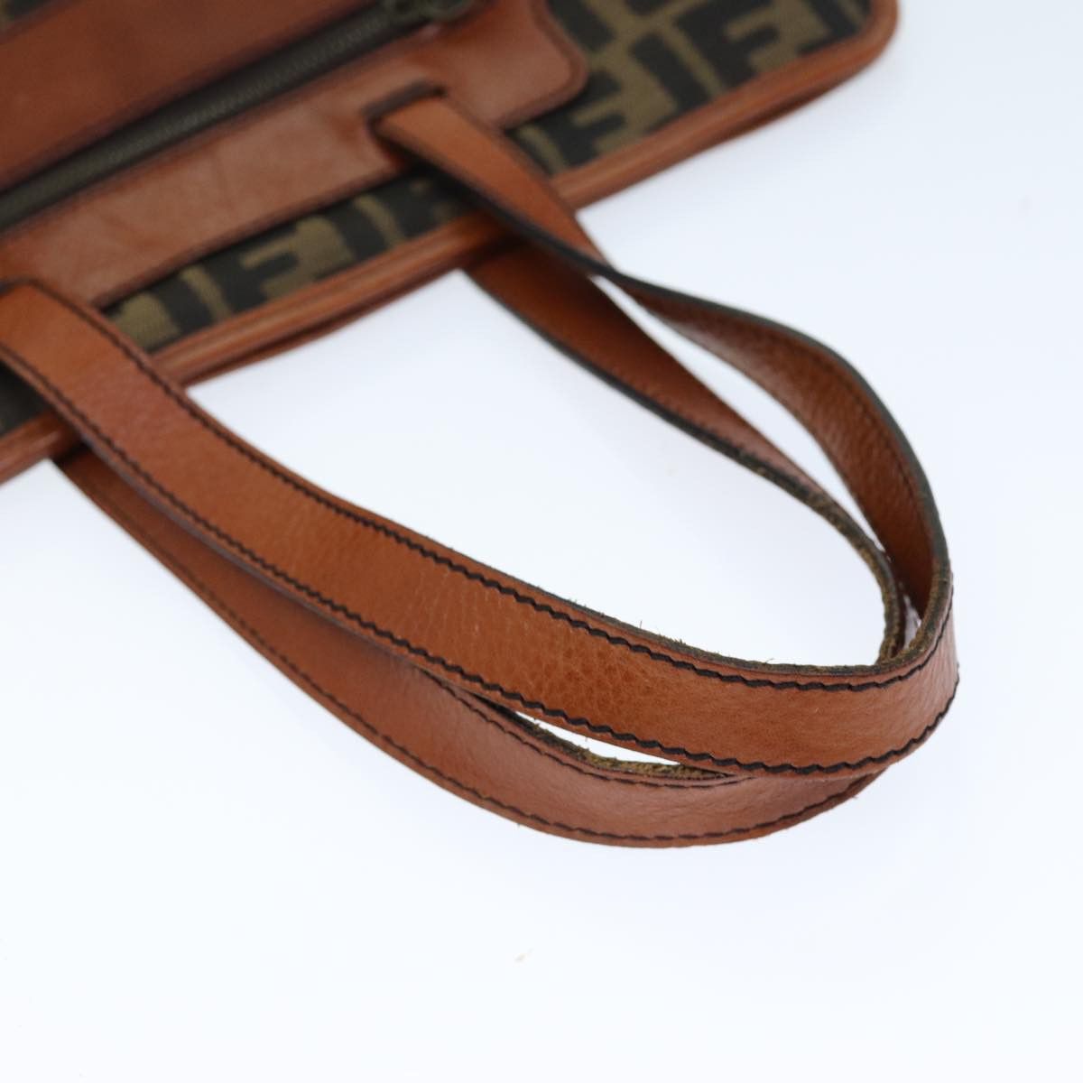 Fendi FENDI Zucca Canvas Tote Bag Brown Black Size ONE SIZE - 7 Thumbnail