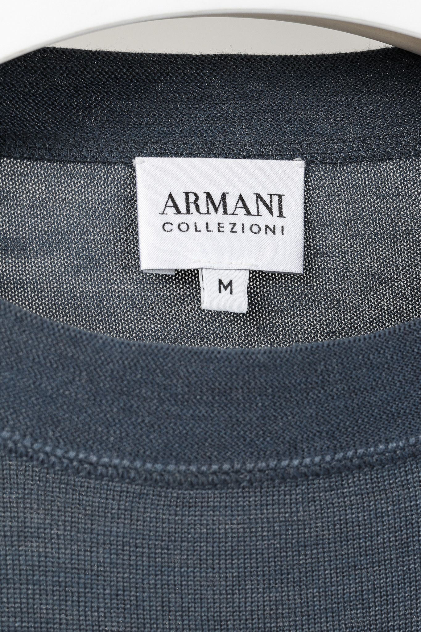 Armani Collezioni Armani Collezioni Blue Silk-Blend Pieced Long Sleeve T-Shirt Size US M / EU 48-50 / 2 - 4 Thumbnail