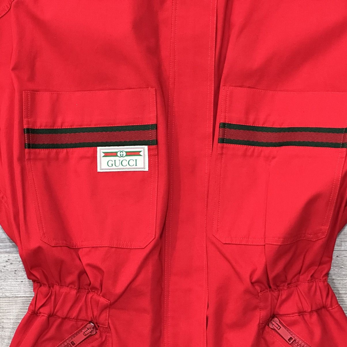 Gucci GUCCI RED LONG SLEEVE EMBROIDERED ROMPER SIZE M Size M / US 6-8 / IT 42-44 - 3 Thumbnail