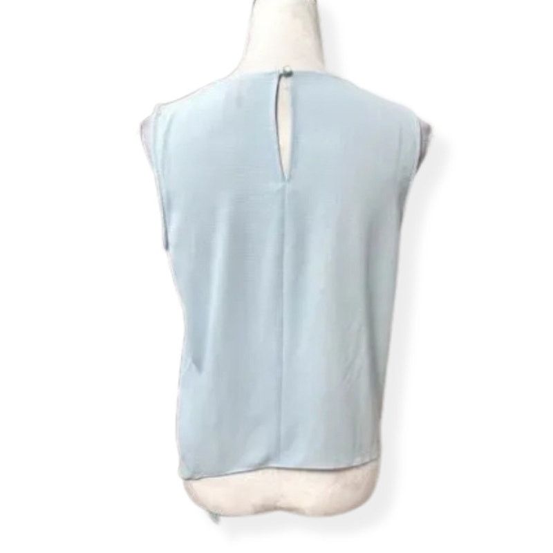 Vince Camuto Vince Camuto Blouse Scoop Neck Keyhole Back Blue Women's S Size S / US 4 / IT 40 - 5 Thumbnail