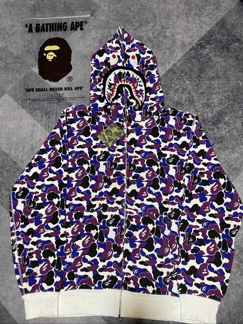 Bape A BATHING APE Camo Shark Full Zip Hoodie Size XXL Size US XXL / EU 58 / 5 - 1 Thumbnail