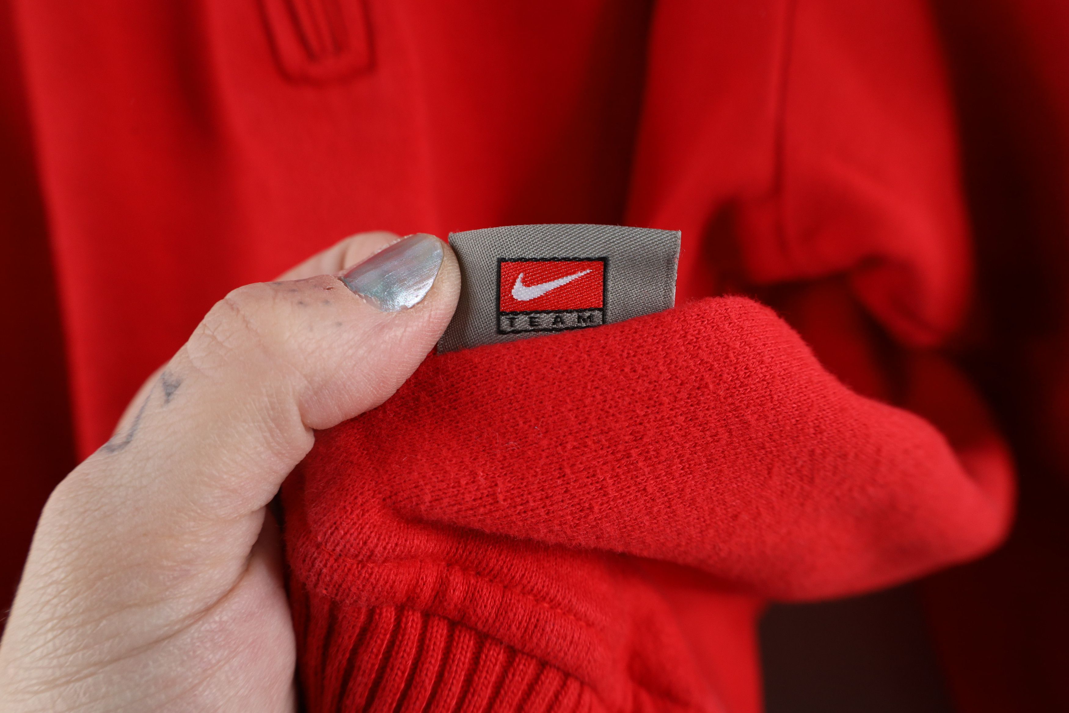 Nike × Vintage Vintage Nike Swoosh Ohio State University Sweatshirt Red Size US XL / EU 56 / 4 - 11 Thumbnail