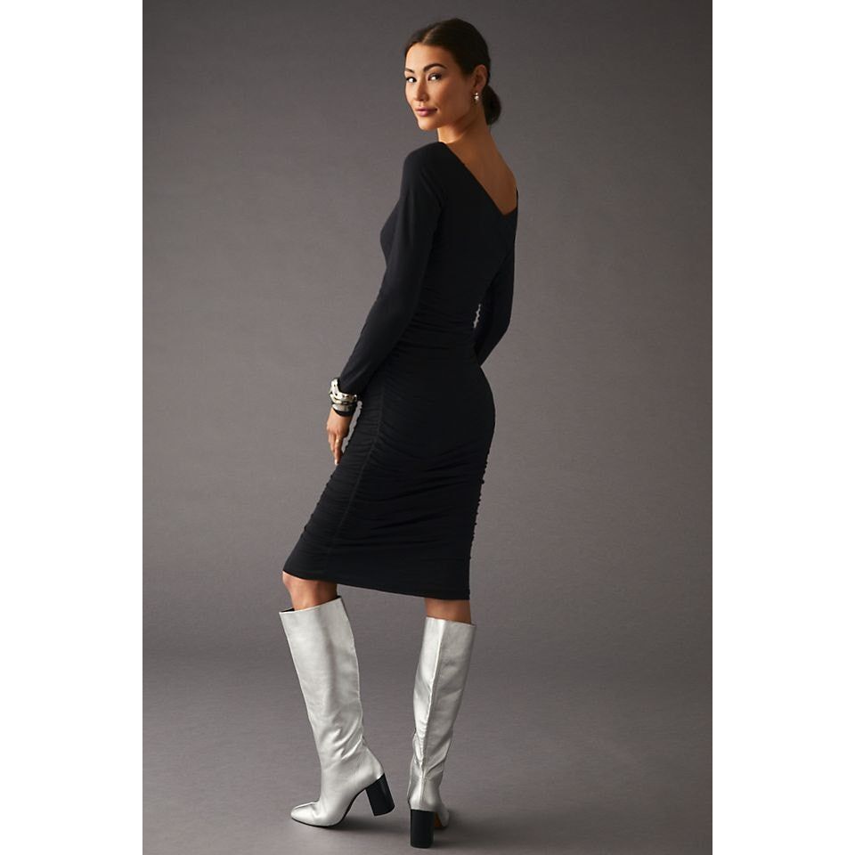 Anthropologie Anthropologie Velvet by Graham & Spencer Tori Ruched Dress Size L / US 10 / IT 46 - 3 Thumbnail