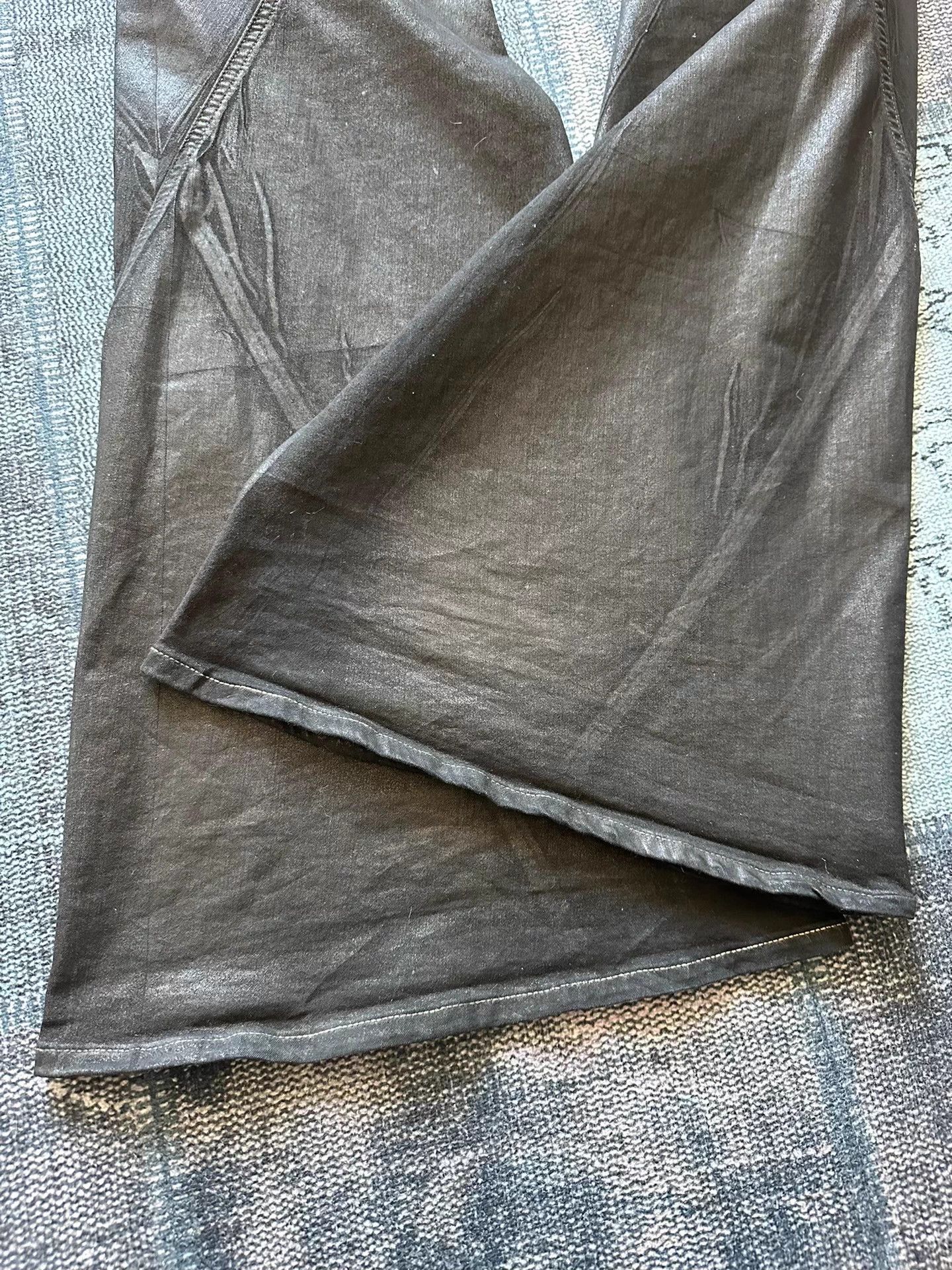 Rick Owens Rick Owens Bootcut Black Waxed OG Strapless Jeans Size US 30 / EU 46 - 4 Thumbnail