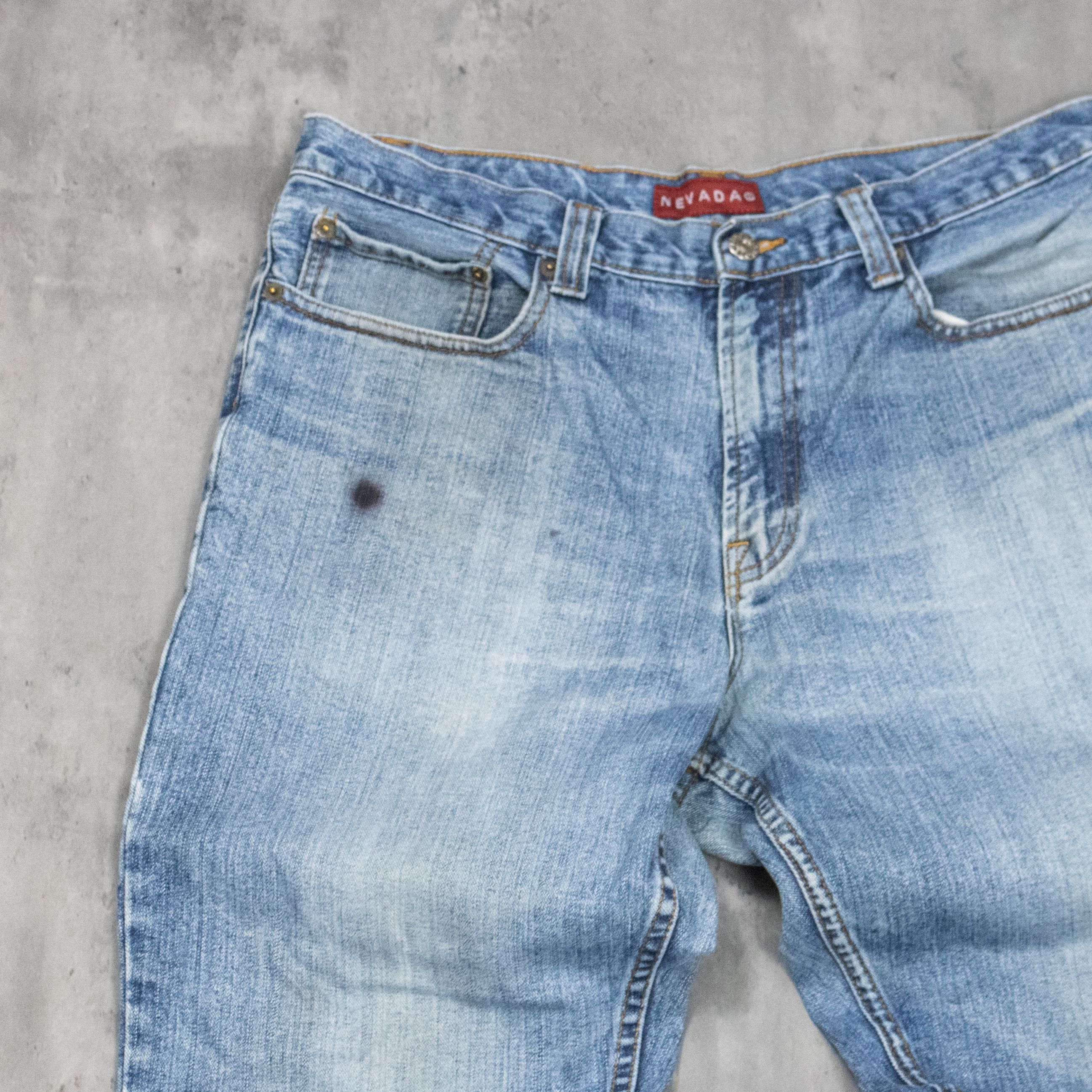 Japanese Brand Y2K 00's Midwash Baggy Relax Fit Wide Legged Denim Pant's Size US 34 / EU 50 - 8 Thumbnail