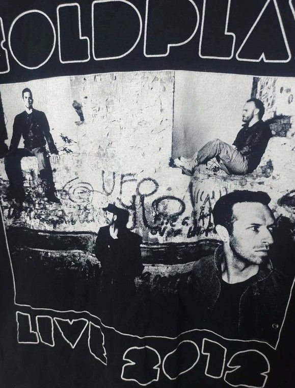Band Tees 2012 COLDPLAY Tee Shirt, Rare Coldplay shirt Size S / US 4 / IT 40 - 3 Thumbnail