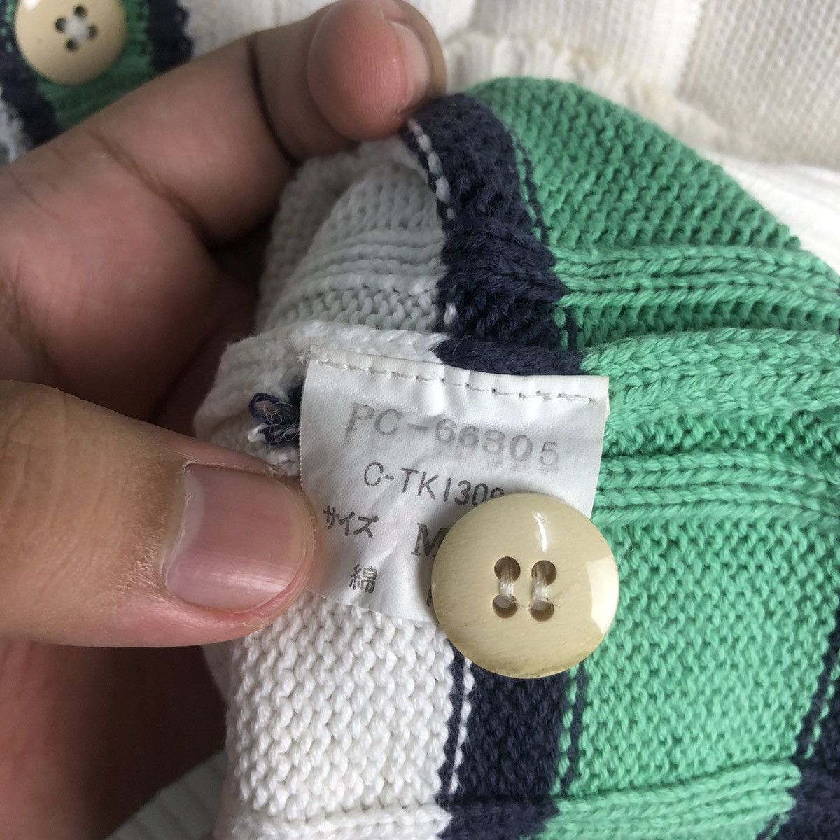 Van DL Van White Cardigan Knitwear #C589 Size US M / EU 48-50 / 2 - 12 Thumbnail