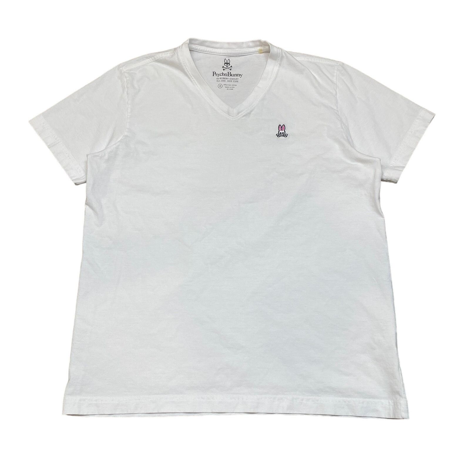 Psycho Bunny Psycho Bunny Pima Cotton V Neck T Shirt Small Minimalist Size US S / EU 44-46 / 1 - 1 Thumbnail