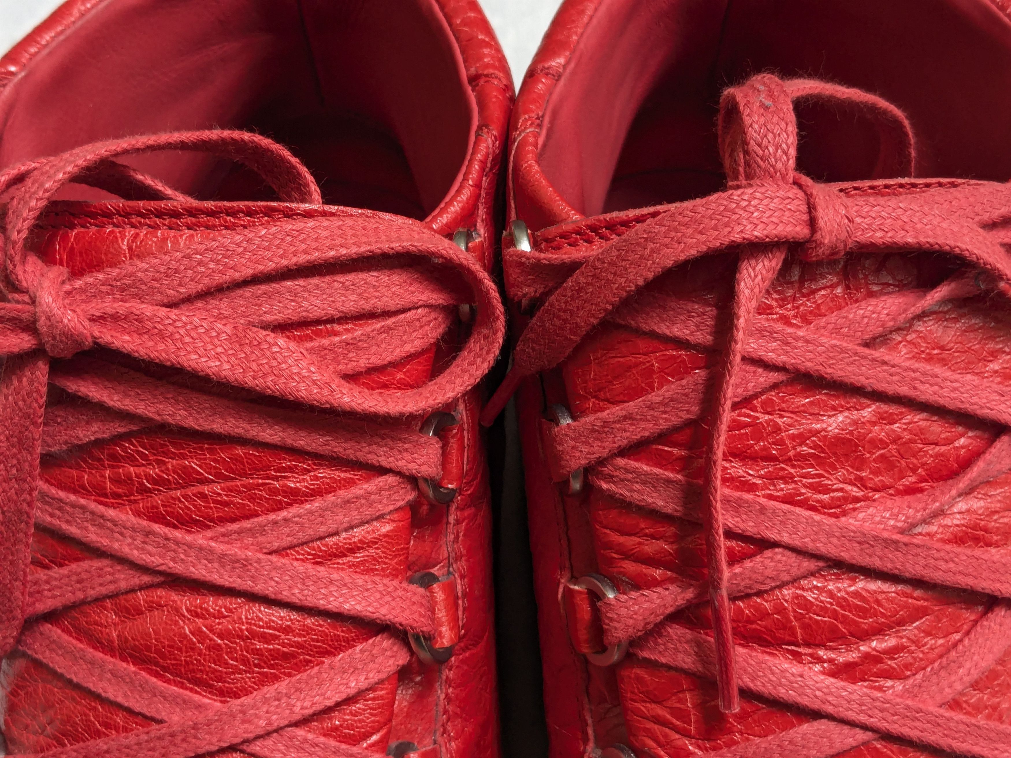 Balenciaga Balenciaga Arena Red 13 High Tops Leather Sneakers Size US 13 / EU 46 - 2 Thumbnail