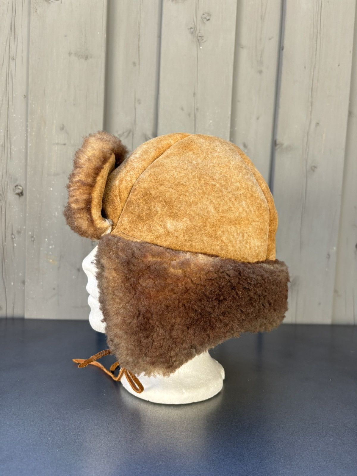 Vintage Vintage Shearling Trapper Sheepskin Ushanka Aviator Hunting Size ONE SIZE - 12 Thumbnail