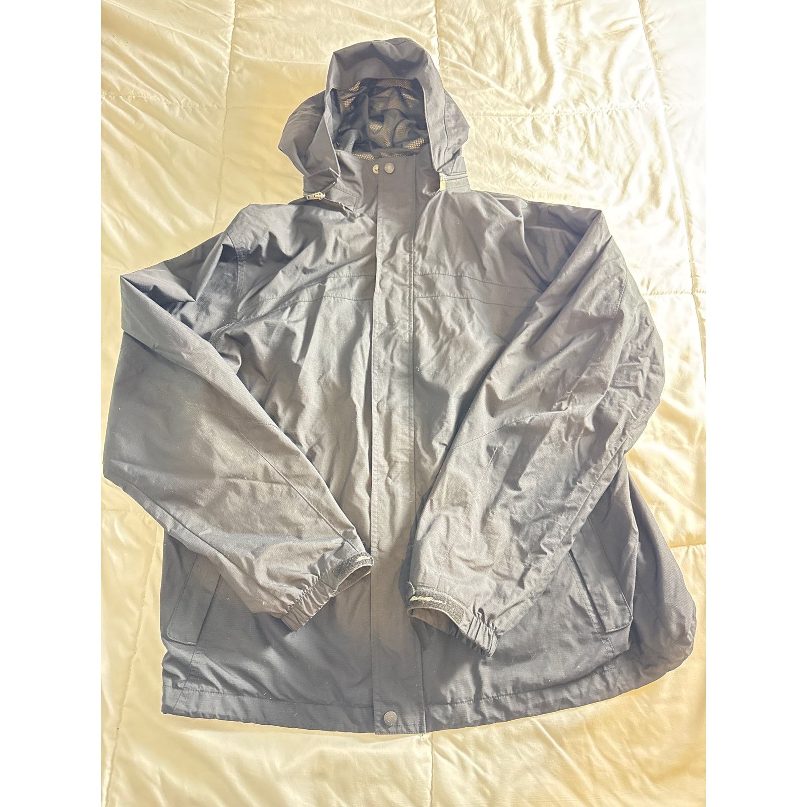 Eddie Bauer Eddie Bauer Men’s Rain Jacket Hooded Nylon Black Large Size US L / EU 52-54 / 3 - 2 Thumbnail