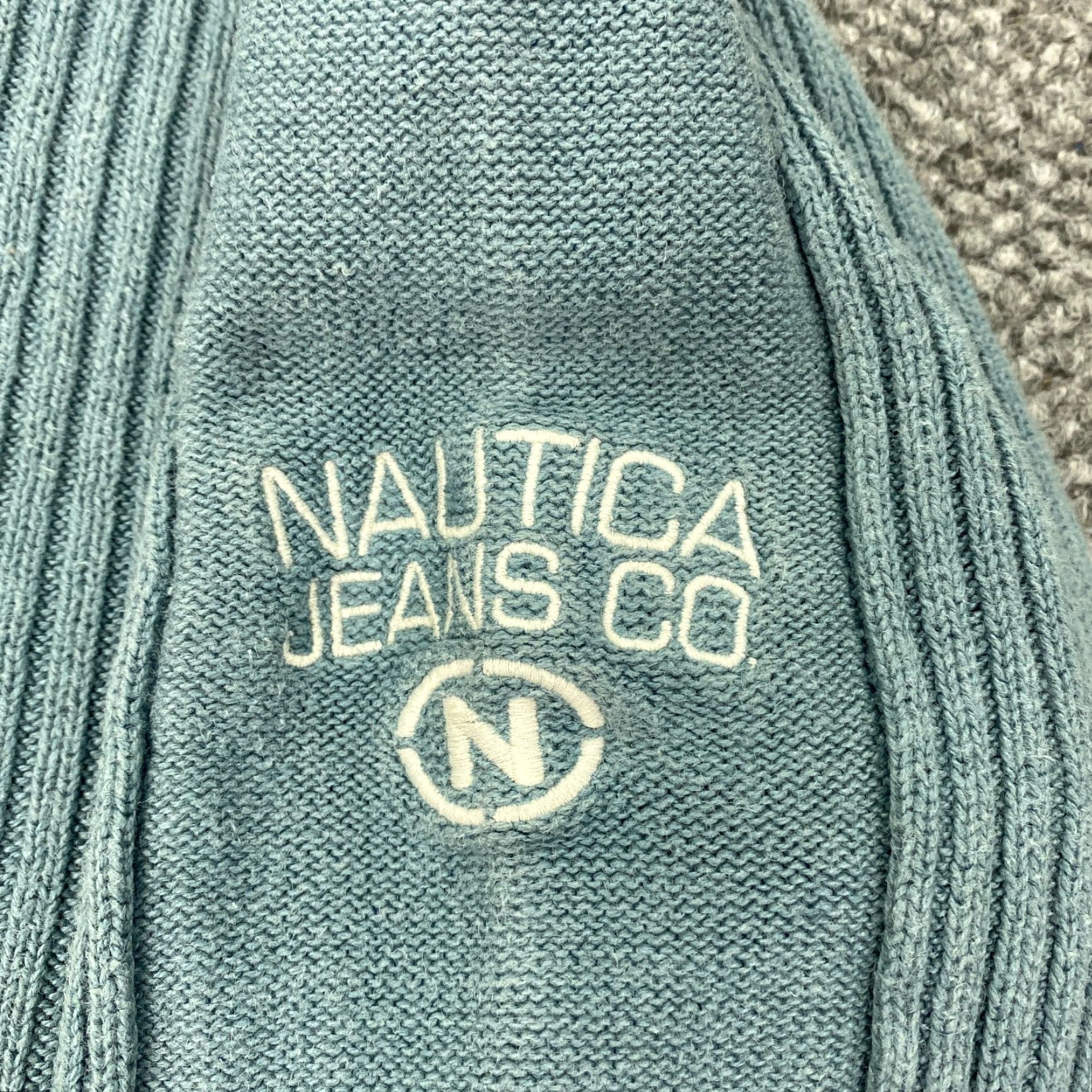 Nautica VINTAGE Nautica Men’s Blue Embroidered Knit Sweater Large Crewneck Pullover Casual Size US L / EU 52-54 / 3 - 5 Thumbnail