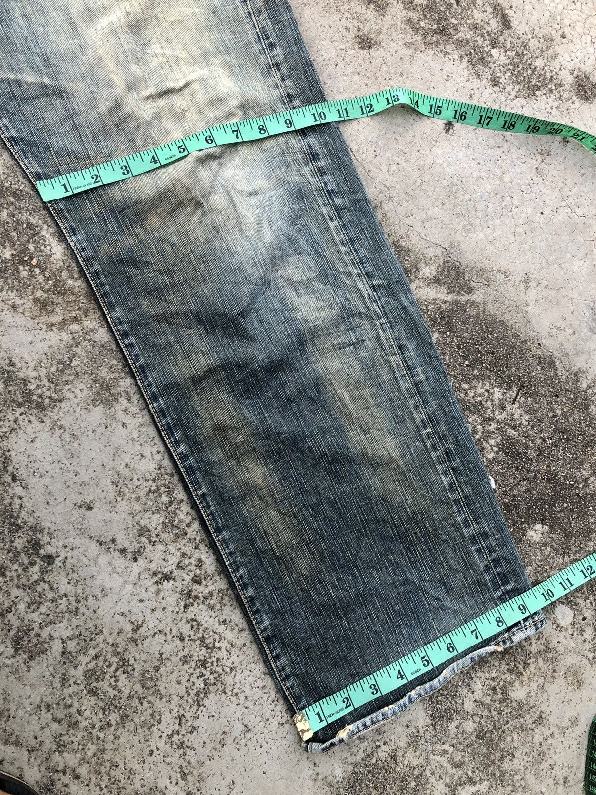 Japanese Brand RUSTY BLUE GL HEART DISTRESSED JEANS Size US 37 - 10 Thumbnail