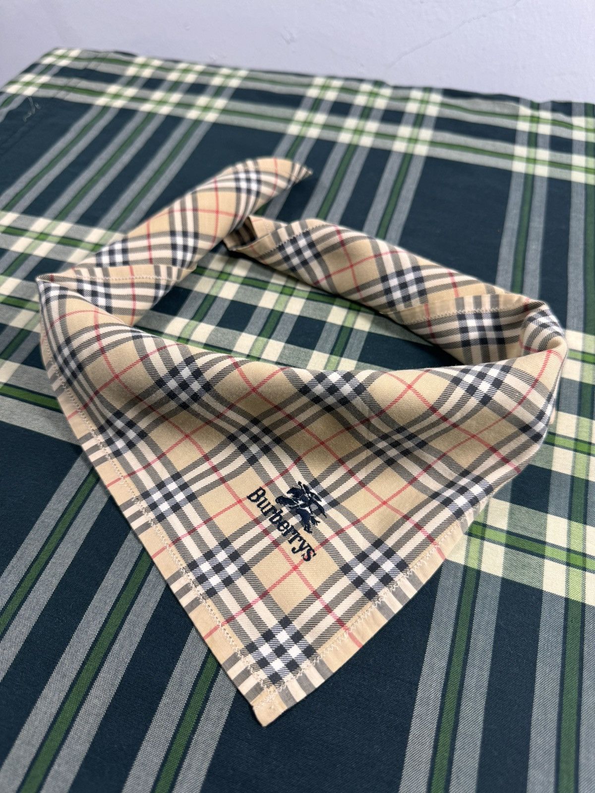 Burberry Burberrys Vintage Checkered Handkerchief Size ONE SIZE - 1 Thumbnail