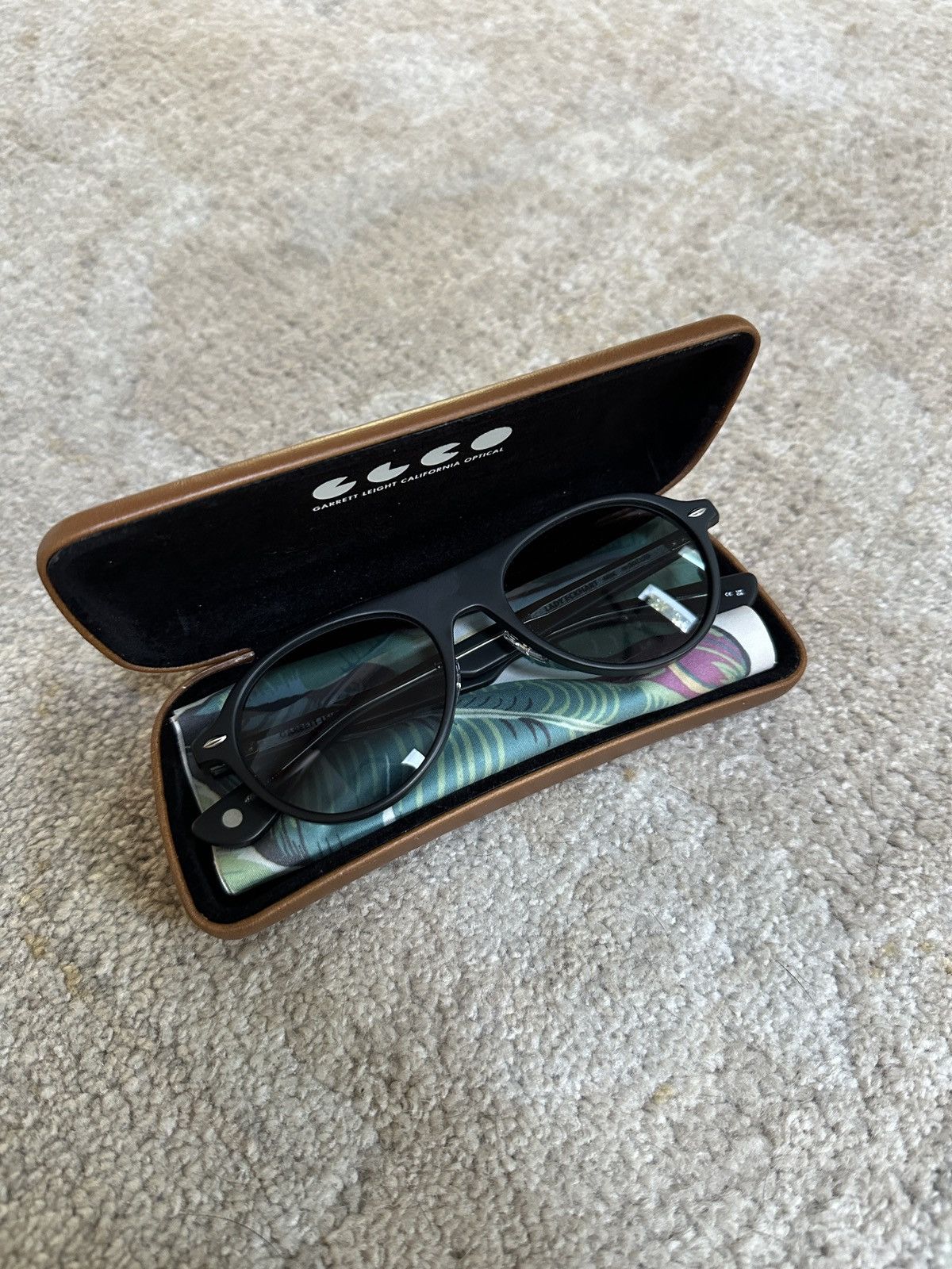 Garrett Leight Lady Eckhart Black MBK Sunglasses Size ONE SIZE - 11 Thumbnail