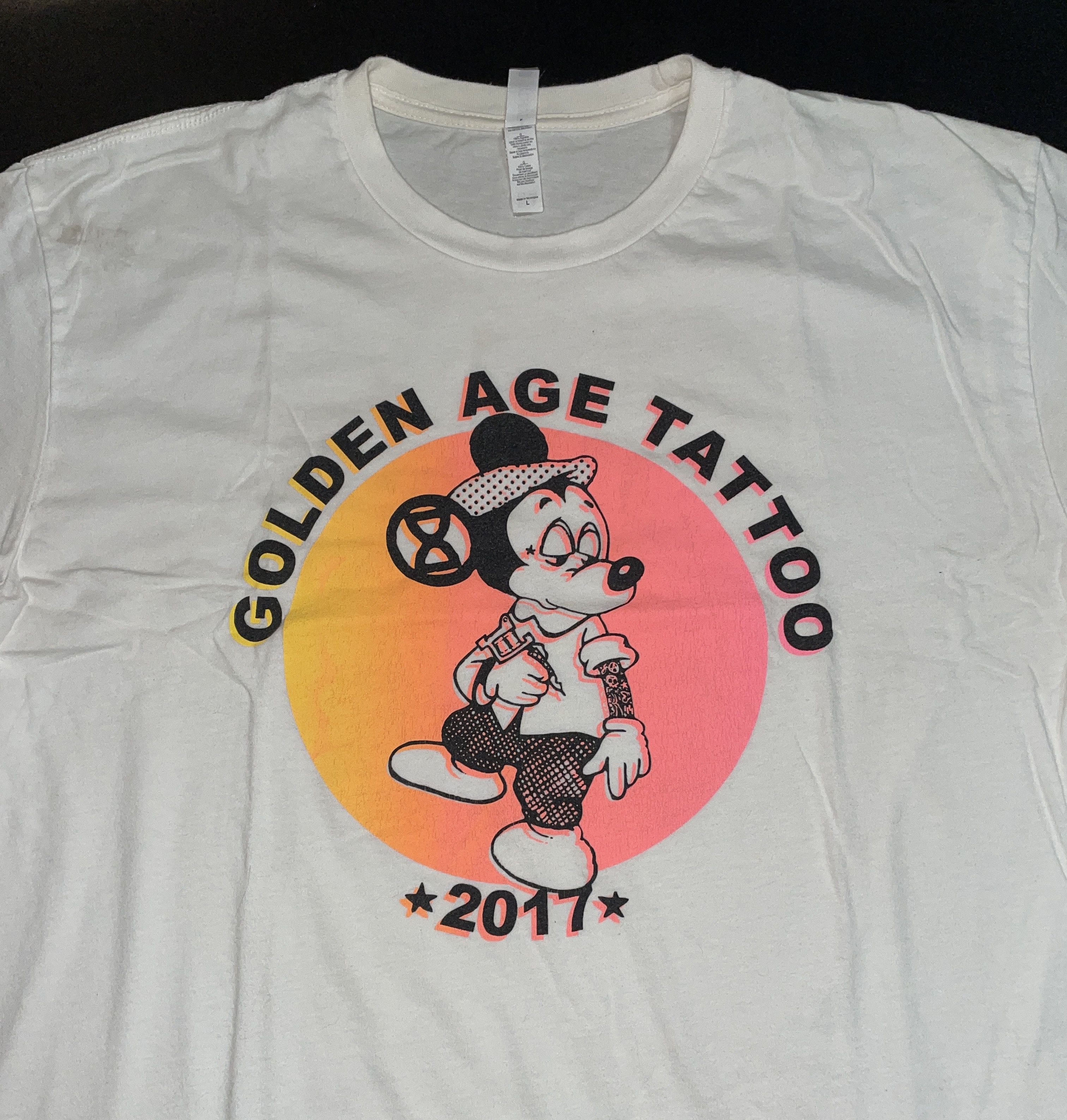 Other Golden Age Tattoo white shirt Mickey Mouse 2017 size large Size US L / EU 52-54 / 3 - 2 Thumbnail