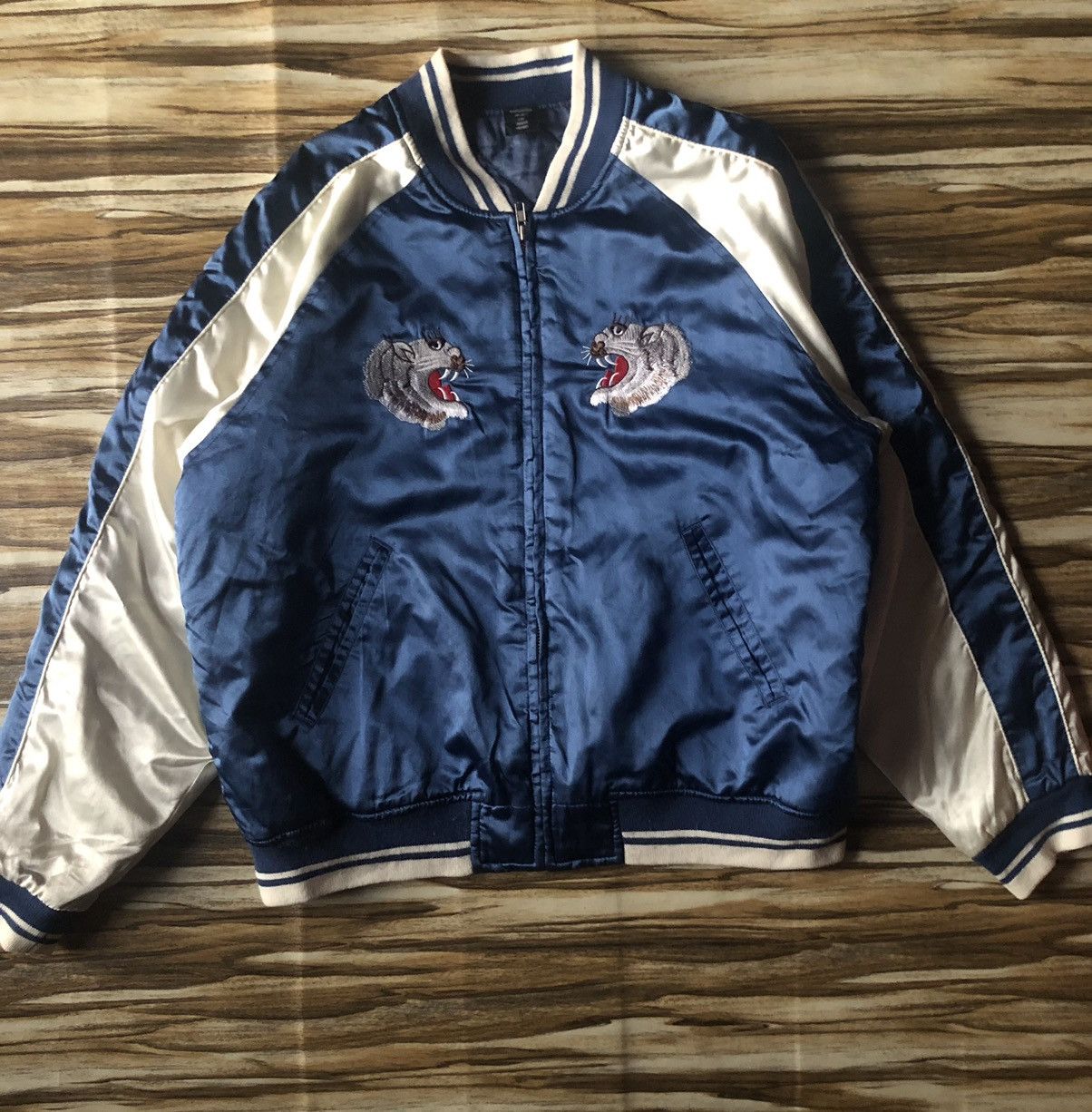 Japanese Brand Vintage Maceye Tiger Embroidery Sukajan Blue Japan Size US M / EU 48-50 / 2 - 3 Thumbnail