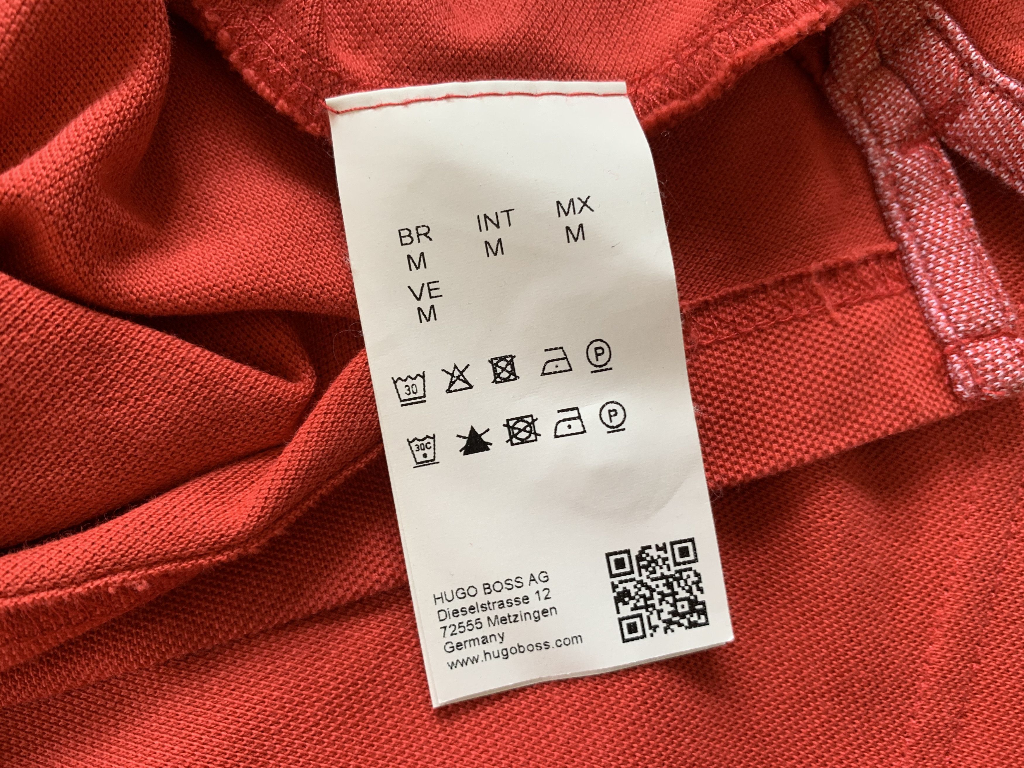 Hugo Boss Hugo Boss Modern Fit Cotton Mens Red Polo Shirt Size US M / EU 48-50 / 2 - 7 Thumbnail