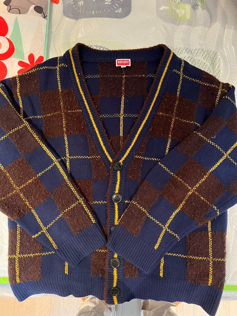 Kenzo KENZO Men's wool knit cardigan Size US S / EU 44-46 / 1 - 1 Thumbnail