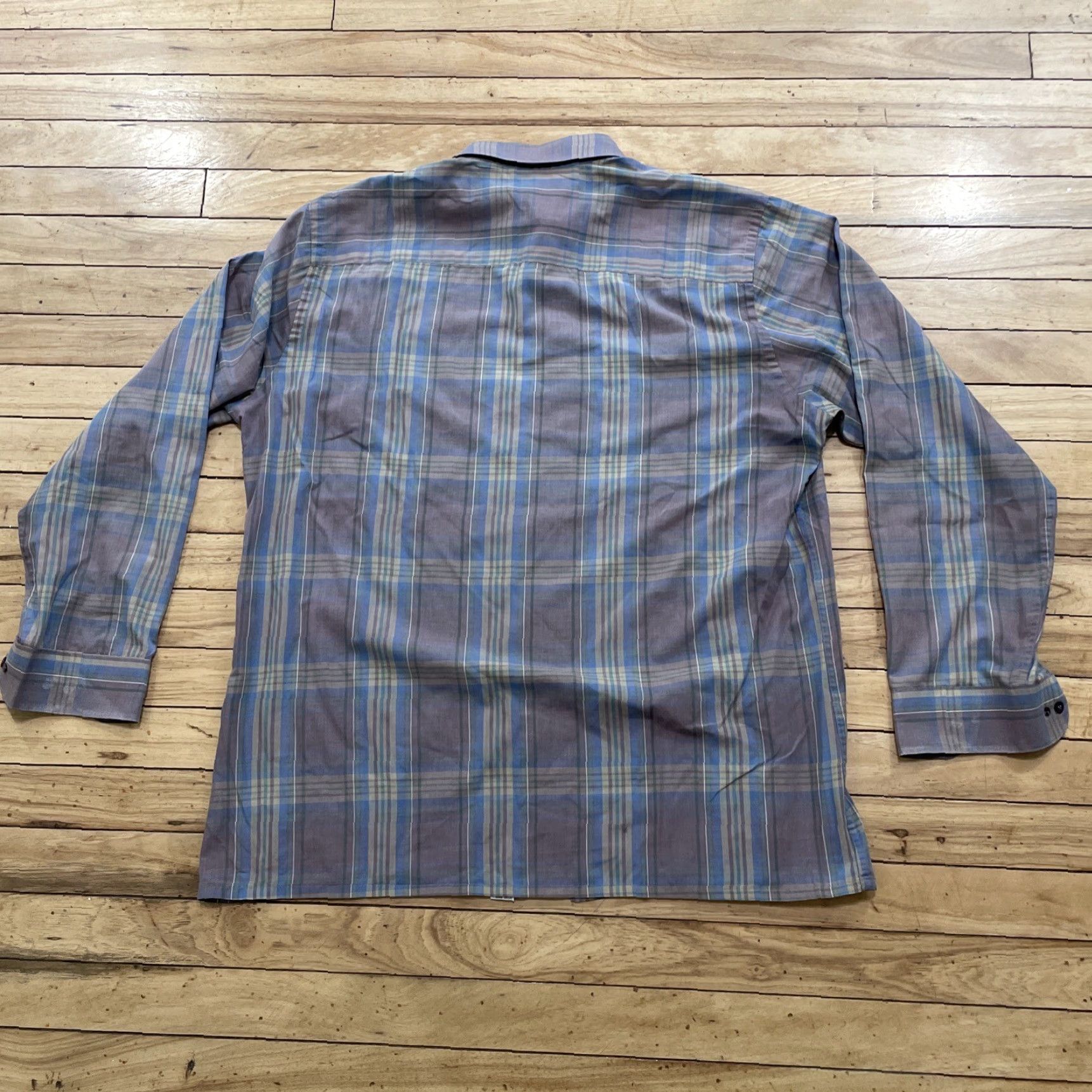 Vintage VINTAGE Roland Button-Up Shirt Men XL Plum Purple Plaid Retro fade Grunge XL Size US XL / EU 56 / 4 - 2 Thumbnail