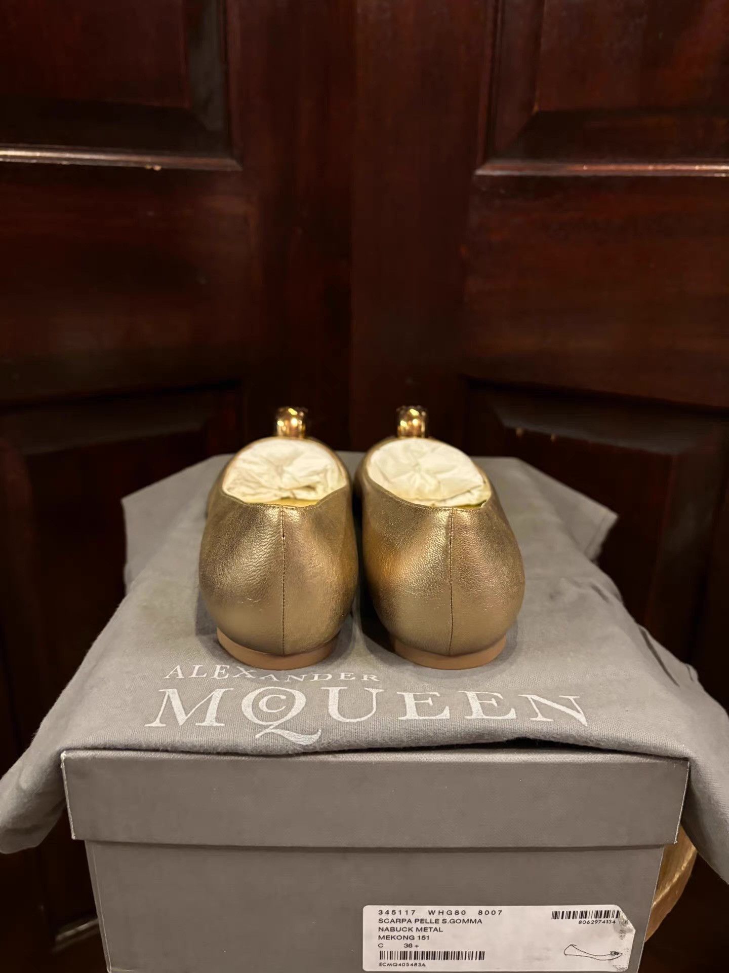 Alexander McQueen Alexander McQueen gold‑toned diamond‑encrusted skull Ｑ25 Size US 6.5 / IT 36.5 - 3 Thumbnail