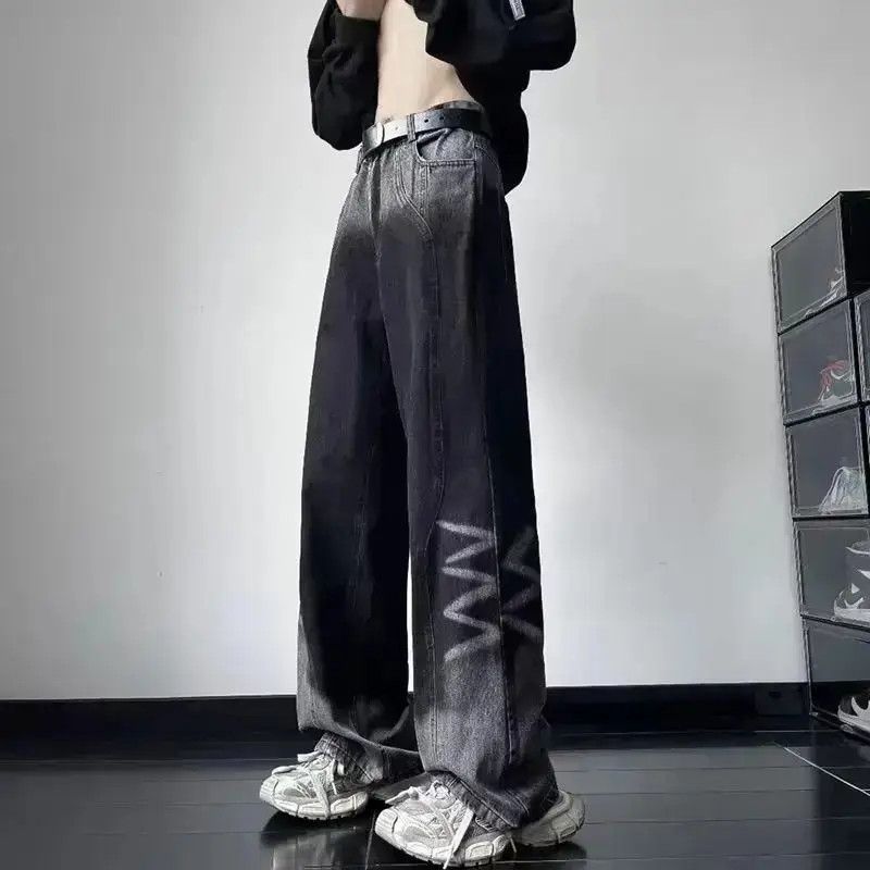 Japanese Brand Hip hop vibe distressed gradient straight leg jeans Size US 32 / EU 48 - 6 Thumbnail