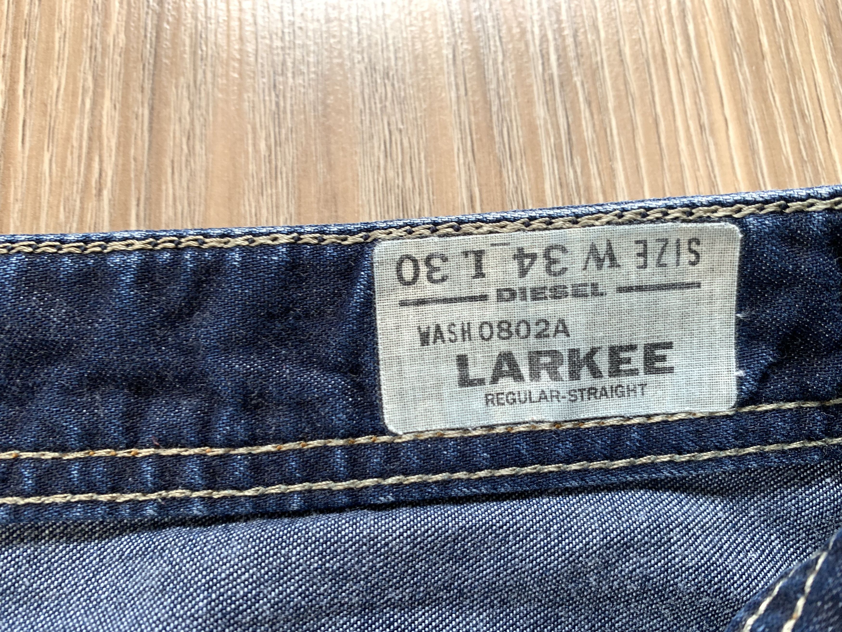 Diesel × Vintage Vintage Diesel Larkee Regular Straight Jeans Size US 34 / EU 50 - 10 Thumbnail