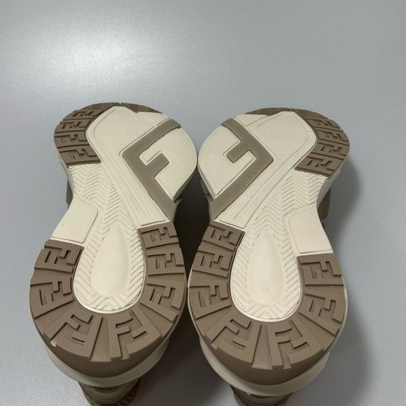 Fendi Fendi Flow Runner Low-Top Sneakers Orange Tan Men’s Size UK Size US 8 / EU 41 - 7 Thumbnail