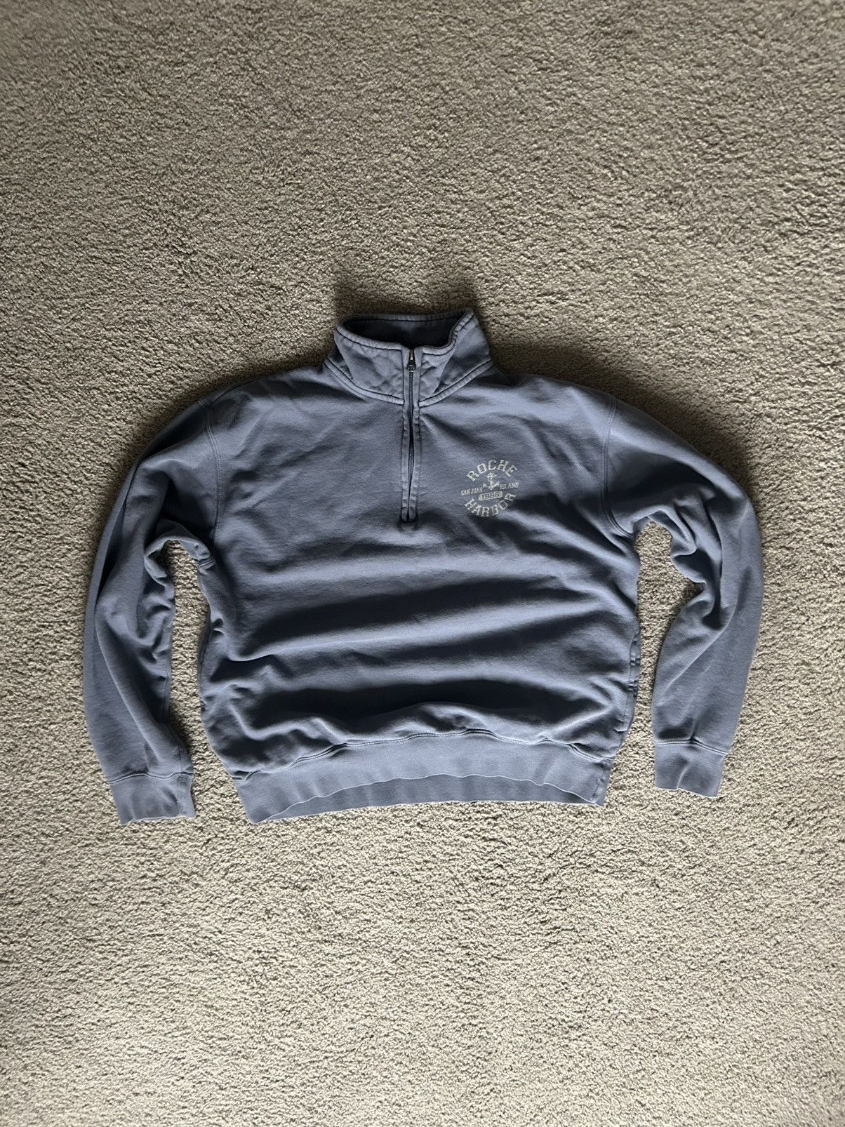 Vintage Vintage blue quarter zip jacket Size US M / EU 48-50 / 2 - 1 Thumbnail