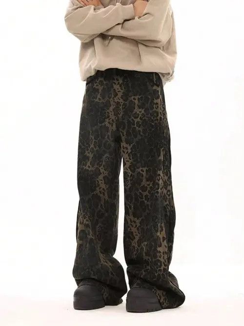 Japanese Brand Leopard Print Casual Sweatpants Size US 36 / EU 52 - 3 Thumbnail