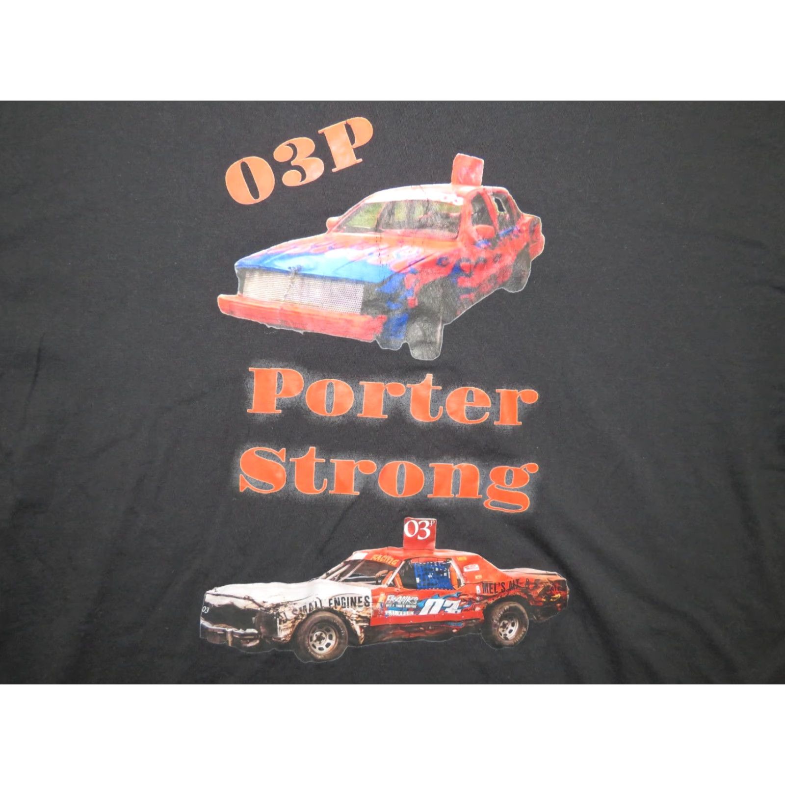 Gildan Gildan T-Shirt Adult 2XL VTG Black Multicolor Car Graphic Print Crew Neck Short Sleeve USA Cars 03p Porter Strong Race Size US XXL / EU 58 / 5 - 6 Thumbnail