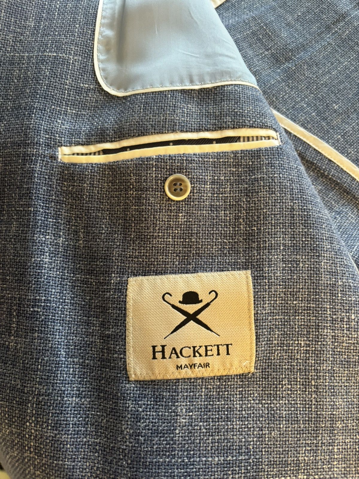 Hackett Astonishing lightly woven double breasted light blazer Size 42R - 5 Thumbnail