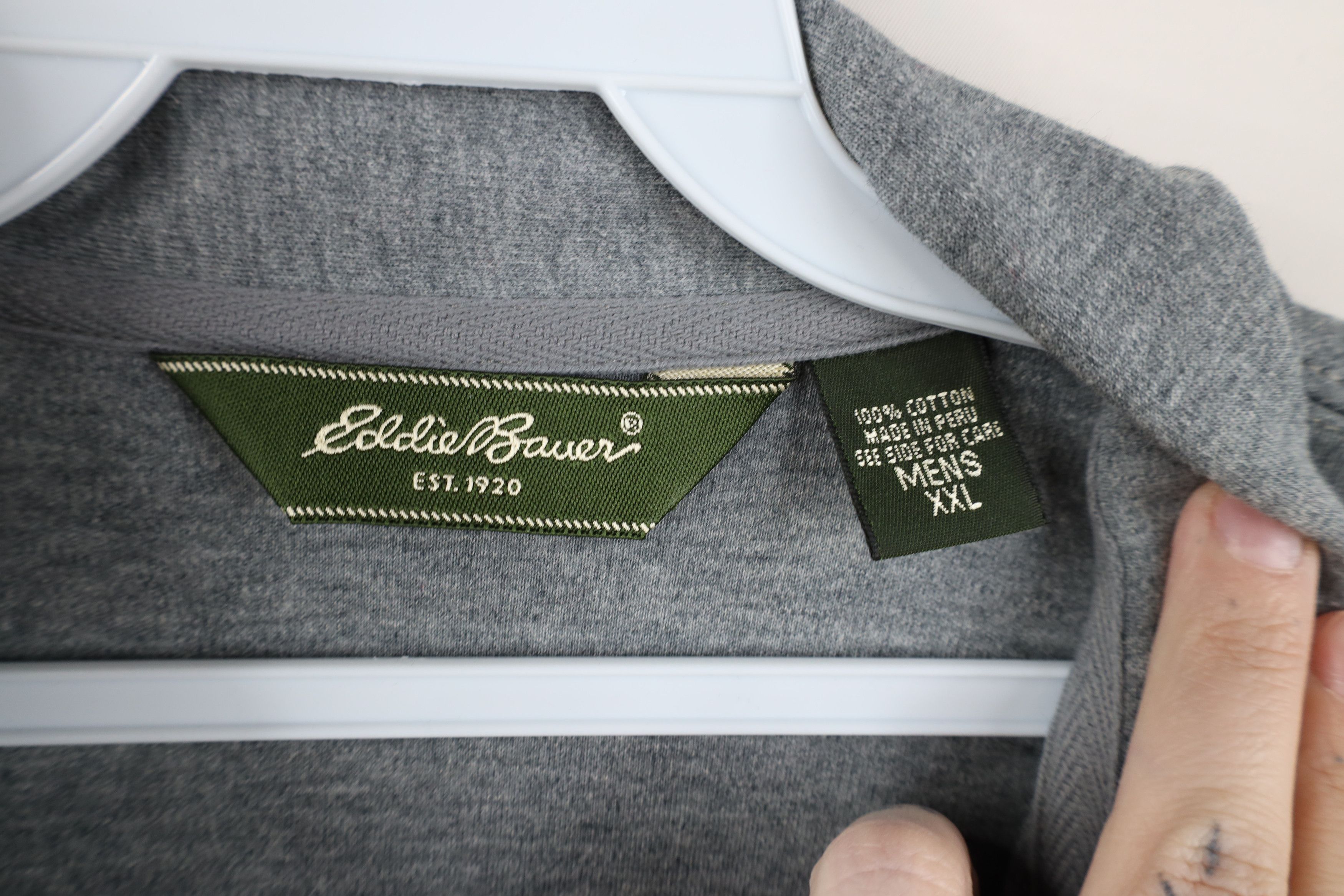 Eddie Bauer Vintage Eddie Bauer Pullover Long Sleeve Polo Shirt Gray Size US XXL / EU 58 / 5 - 6 Thumbnail