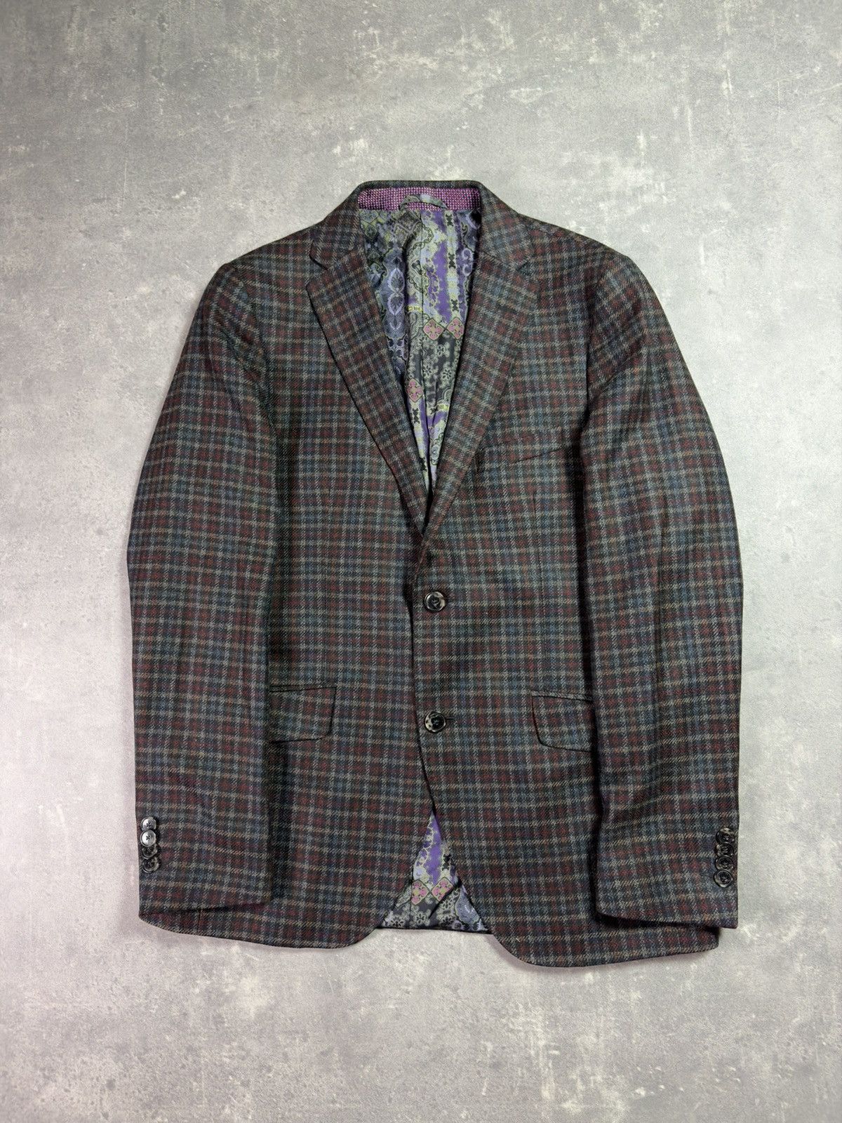 Etro Etro Tweed Wool Silk Lining Plaid Sport Blazer Jacket 50 Size 50R - 2 Thumbnail