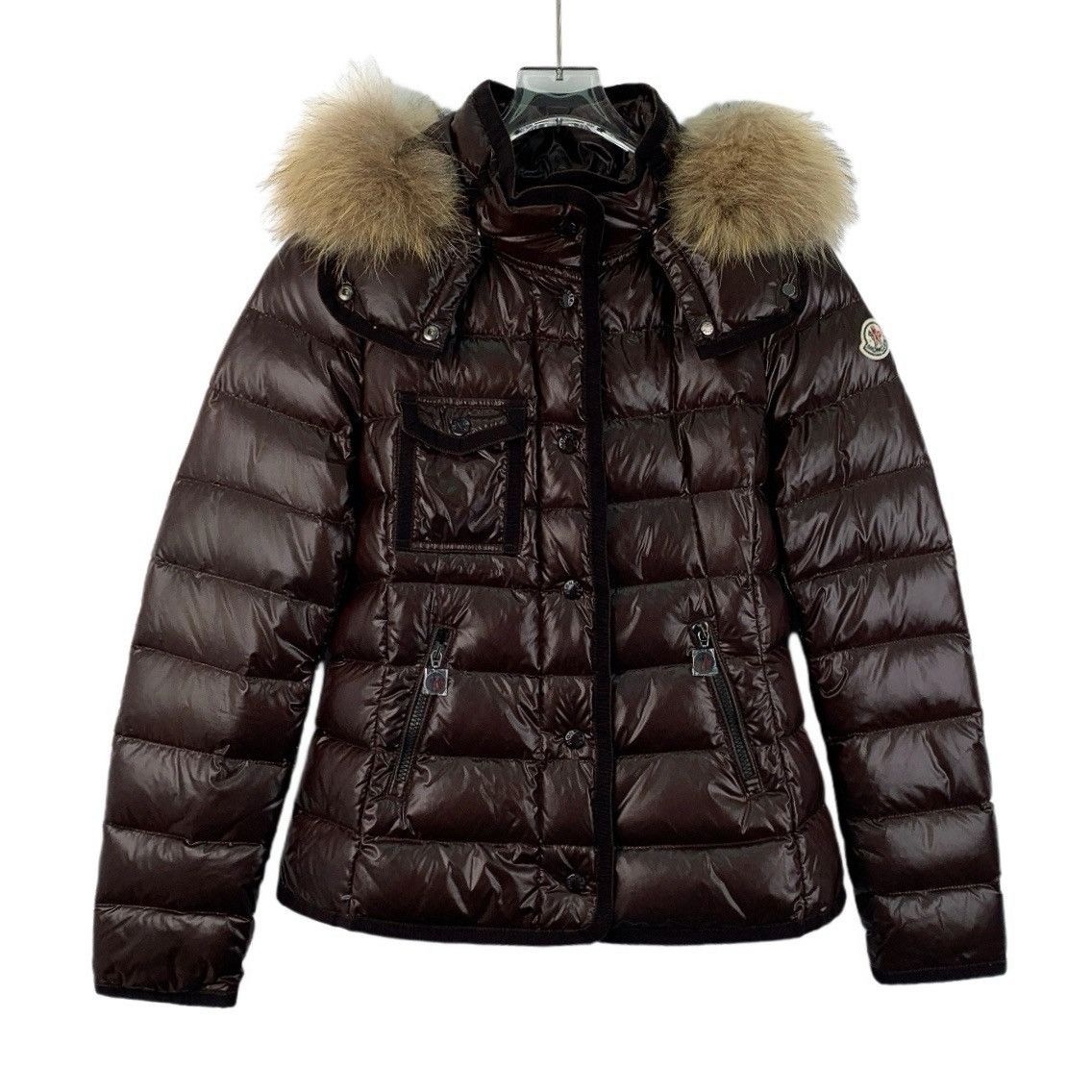 Moncler Moncler Armoise Collection Brown Hooded Hair Down Coat Size XS / US 0-2 / IT 36-38 - 1 Thumbnail