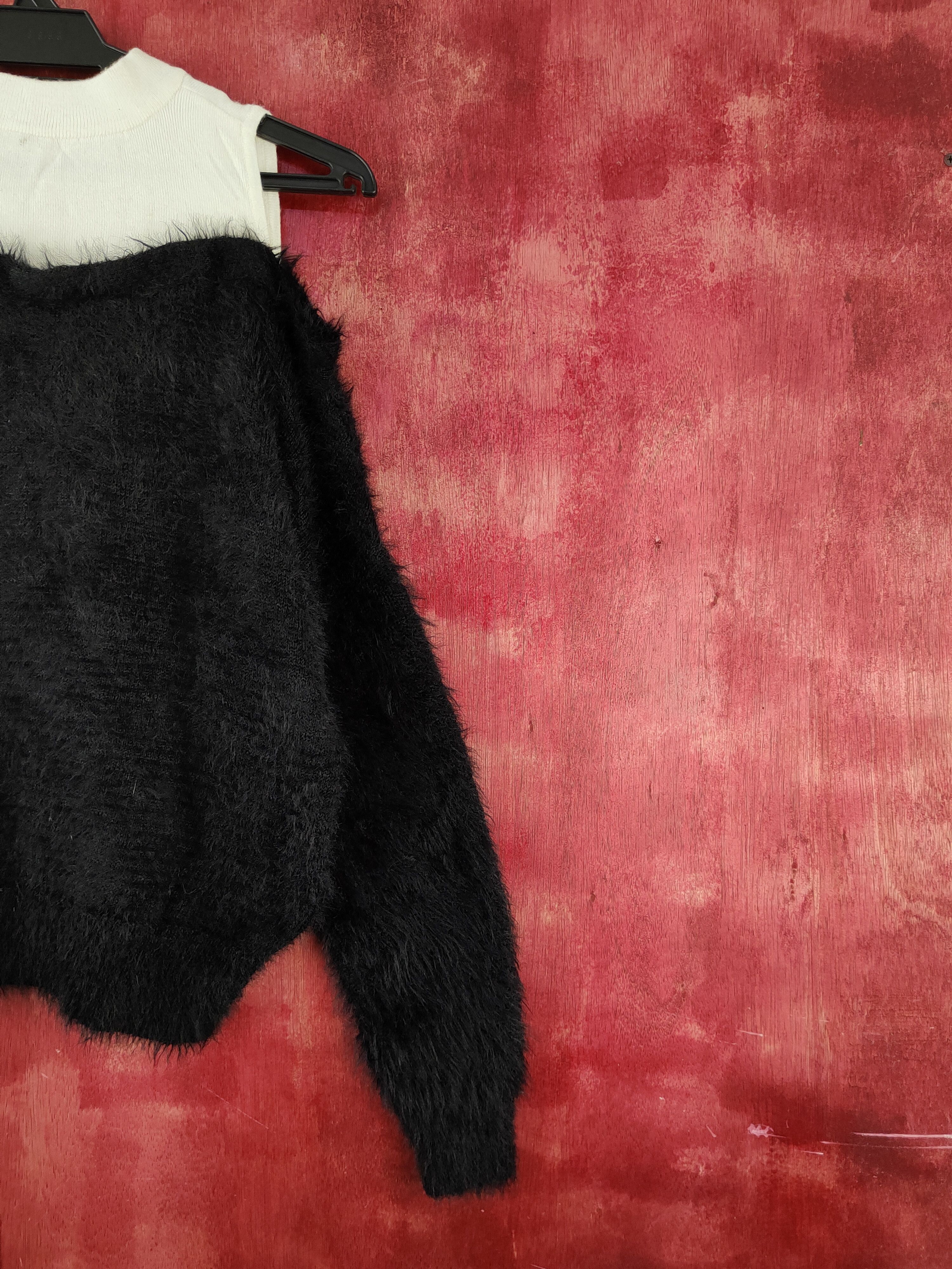 Japanese Brand × Vintage Cecil McBee Black Fur Mohair Knitwear Cardigan #S2073 Size M / US 6-8 / IT 42-44 - 9 Thumbnail
