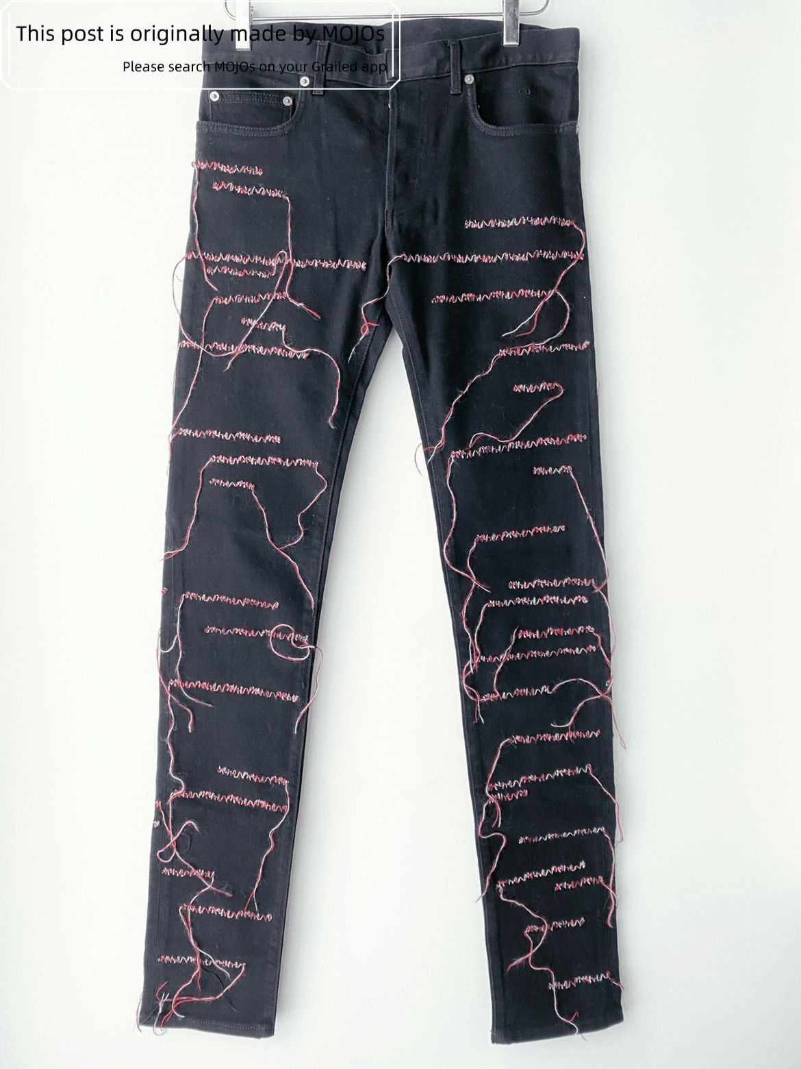 Dior Dior Homme 16AW Kris Van Assche Distressed Stitches Denim Size US 30 / EU 46 - 1 Thumbnail