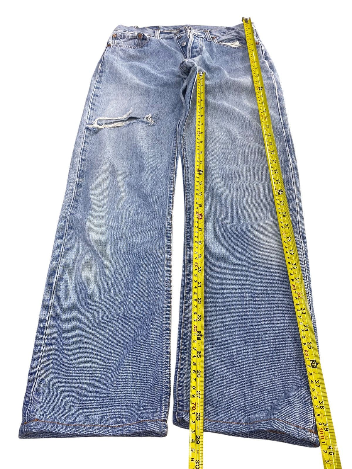 Levi's Vintage Levi’s 501 Acid Light Wash Style Straight Cut Jeans Size US 30 / EU 46 - 7 Thumbnail