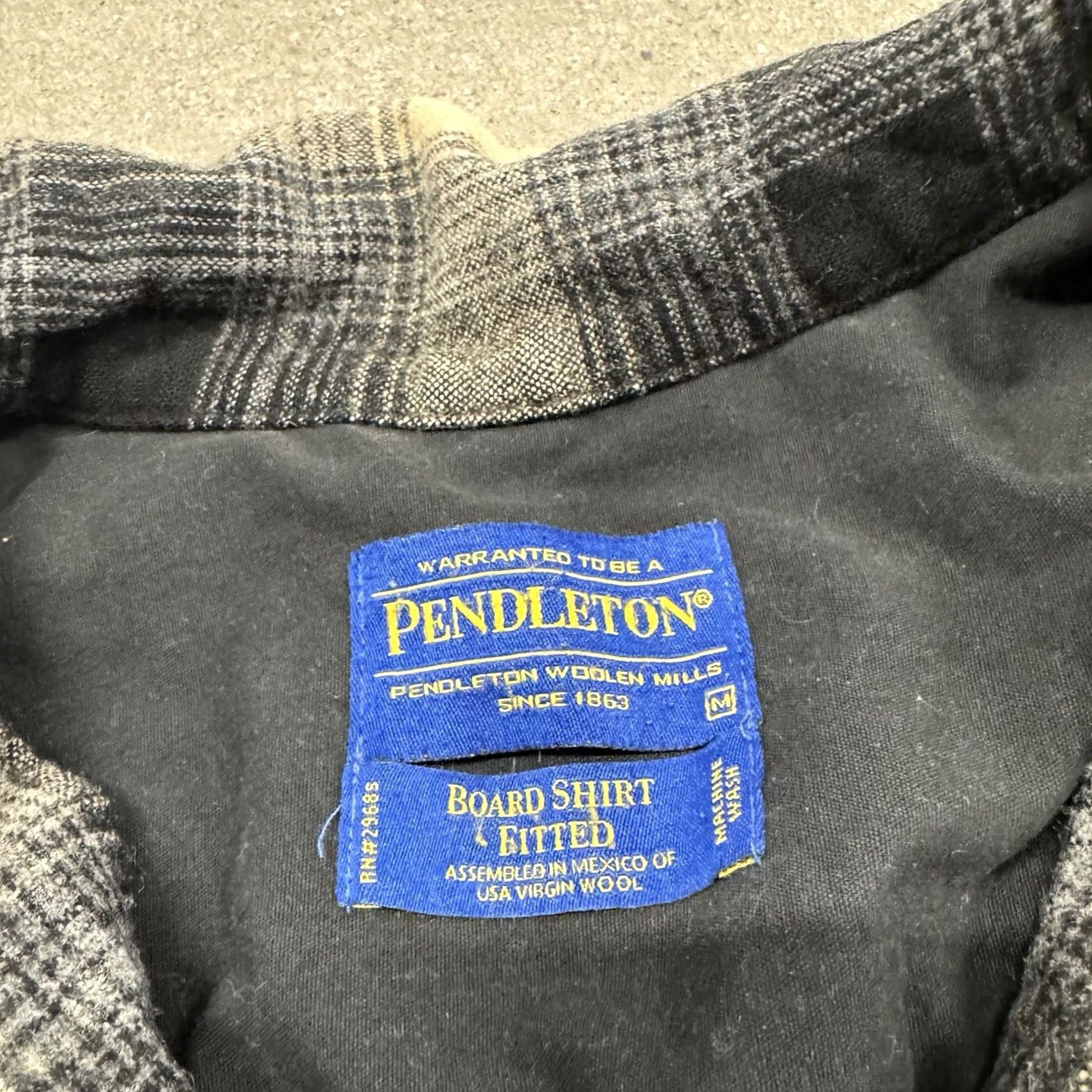 Pendleton Pendleton Board Shirt Men M Grey Loop Collar Pocket Vintage 1959 Vintage Plaid Wool Flannel Button-Up Size US M / EU 48-50 / 2 - 4 Thumbnail