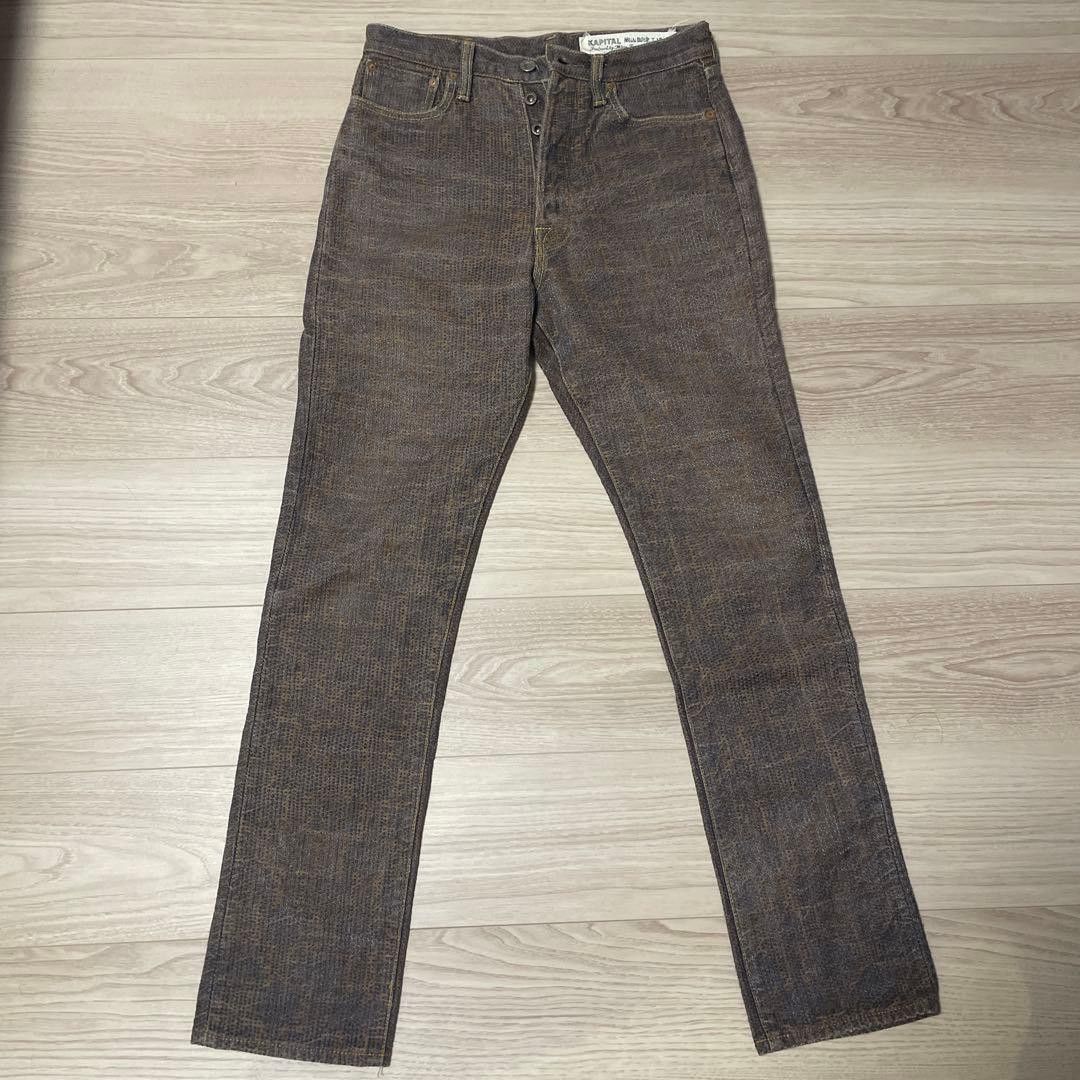 Kapital KAPITAL Century Denim Sashiko Persimmon Dye Pants Size US 28 / EU 44 - 1 Thumbnail