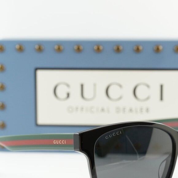 Gucci 🕶️ New Gucci GG0417SK 001 Sunglasses - Black Frame, Grey Size ONE SIZE - 8 Thumbnail