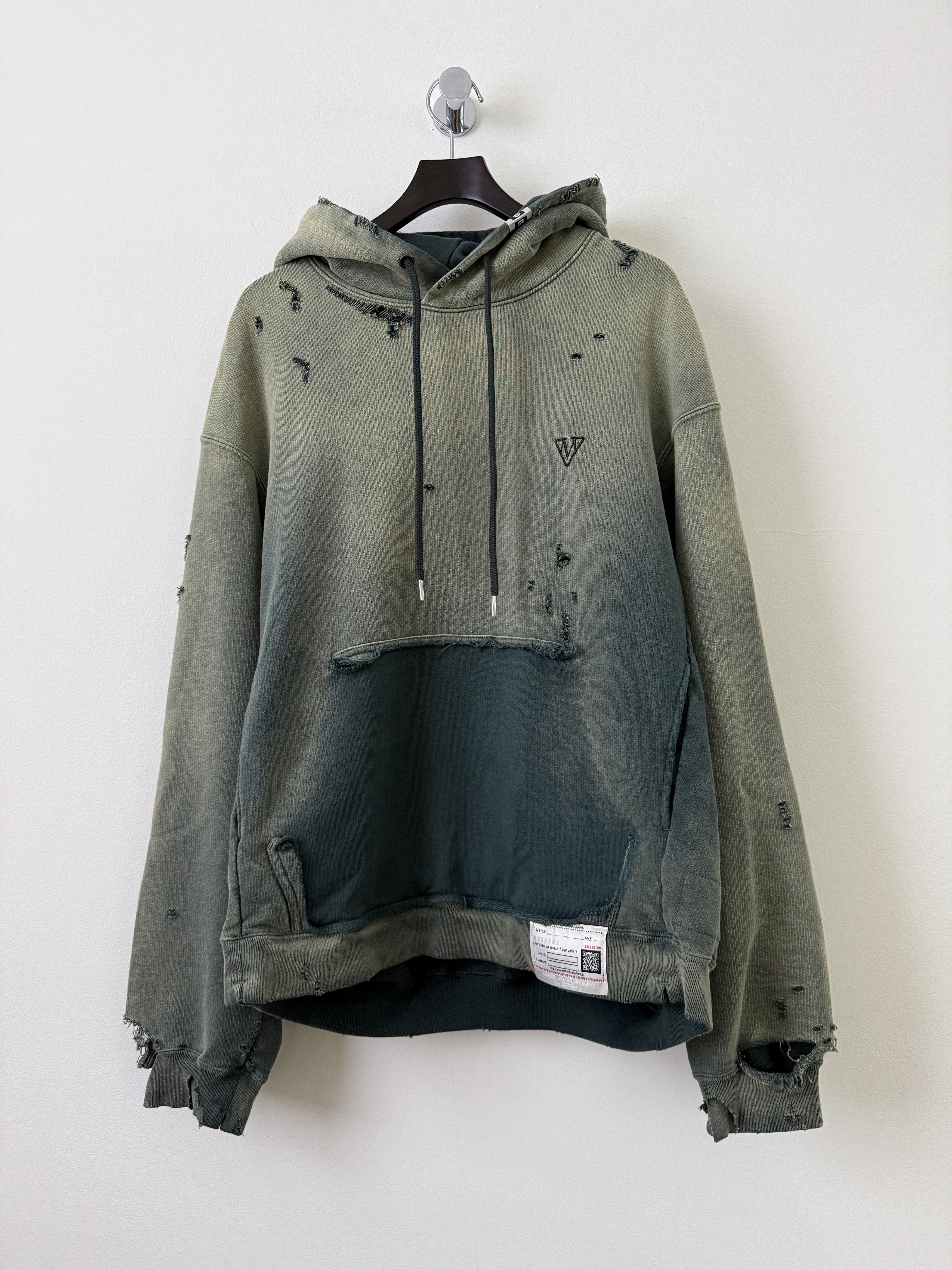 Maison MIHARA YASUHIRO Sun Faded Distressed Pullover Hoodie Size US S / EU 44-46 / 1 - 1 Thumbnail