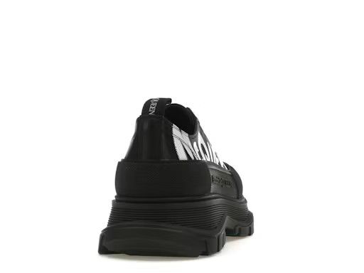 Alexander McQueen o1w1db10725 Graffiti Tread Slick Lace Up in Black Size US 7 / EU 40 - 5 Thumbnail