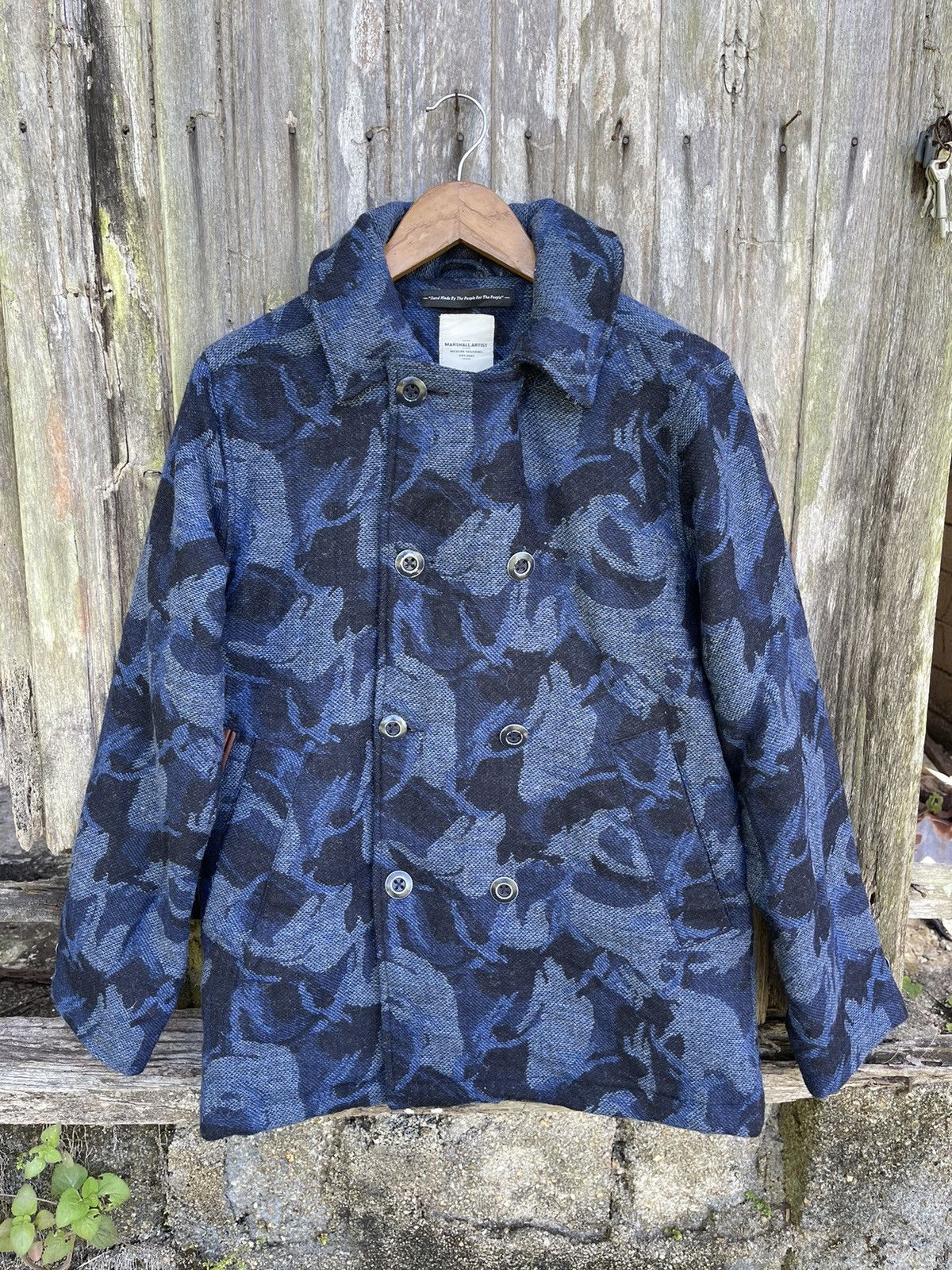 Marshall Artist Marshall Artist Camo Jacquard Peacoat - Rare UK Designer Size US S / EU 44-46 / 1 - 1 Thumbnail