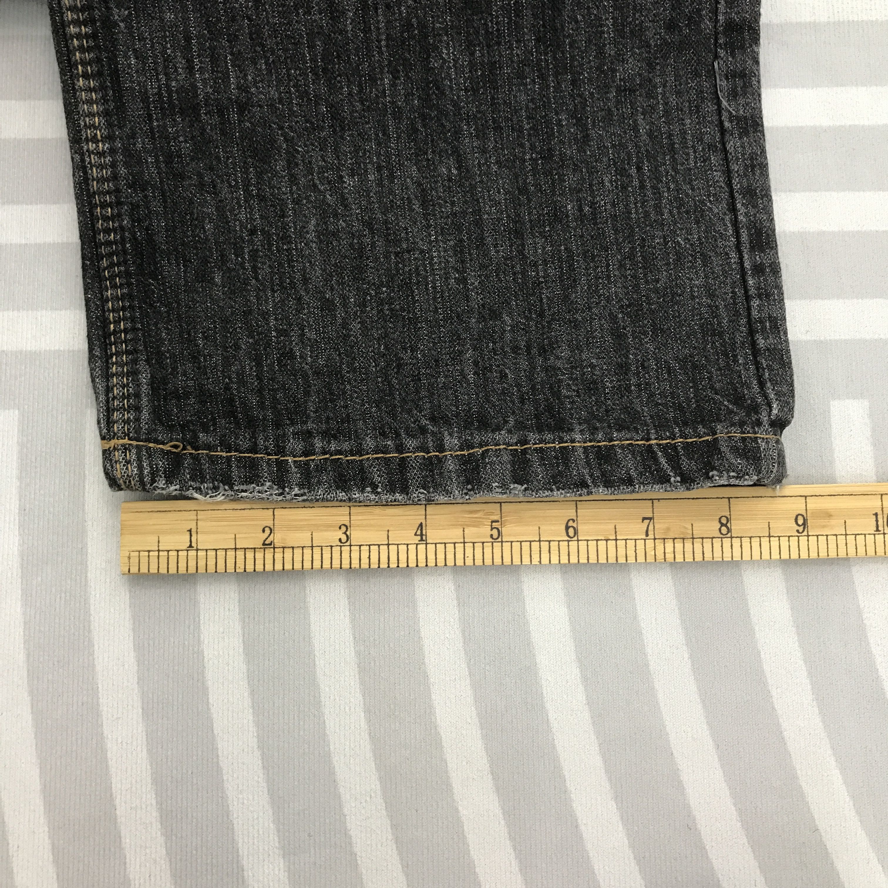 Japanese Brand × Vintage Japan Black denim Distressed style jeans Denim Size US 34 / EU 50 - 12 Thumbnail