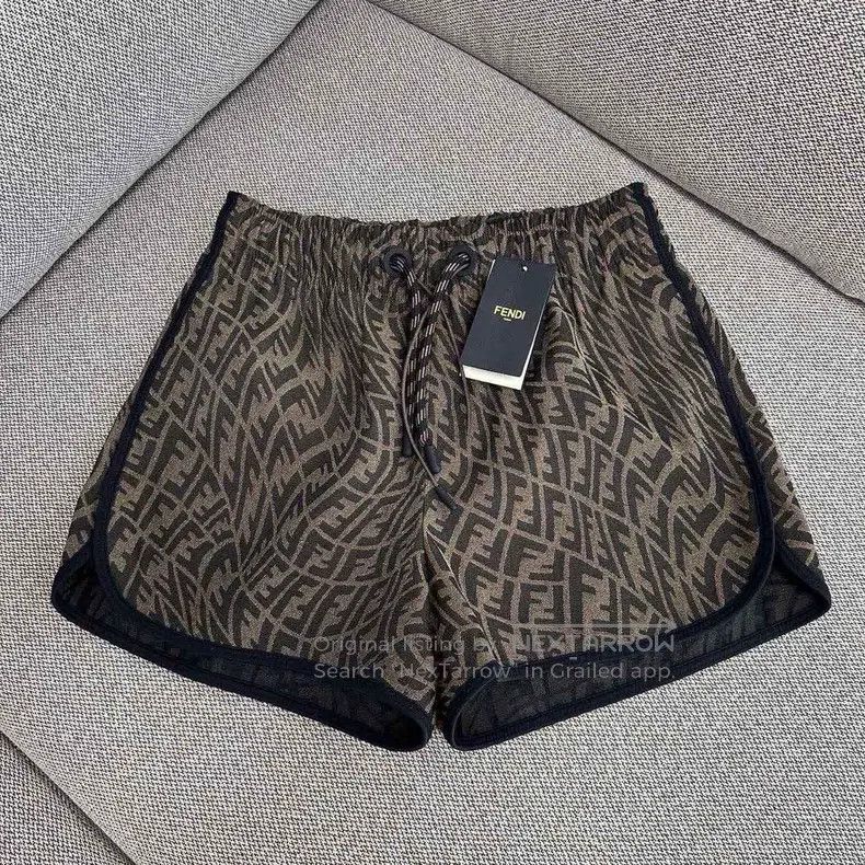 Fendi Fendi Elastic drawstring full print logo shorts Size US 36 / EU 52 - 1 Thumbnail
