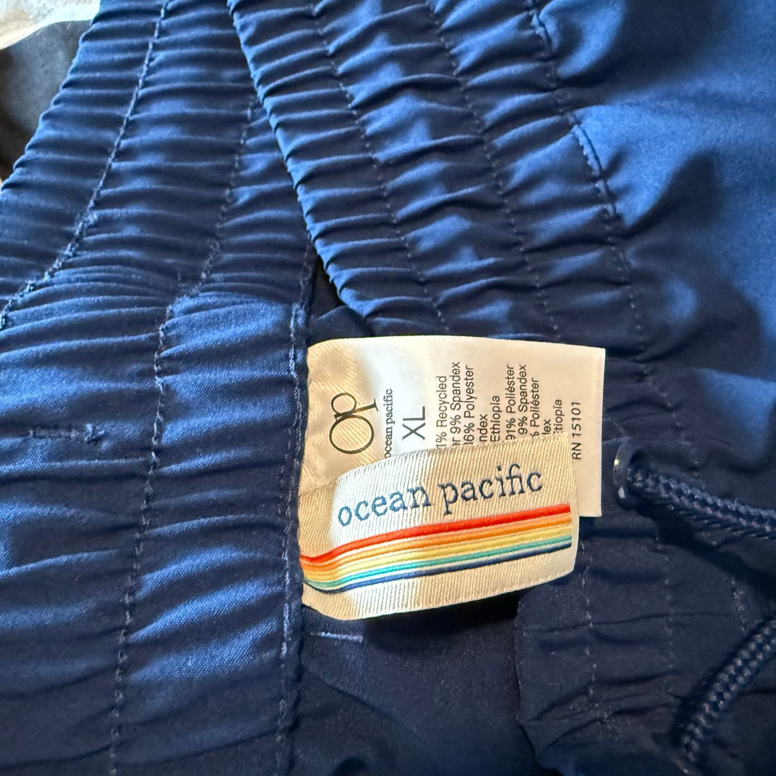 Ocean Pacific NWT OP Ocean Pacific Shorts, Navy Blue, Sz XL Size 34" / US 12 / IT 48 - 5 Thumbnail